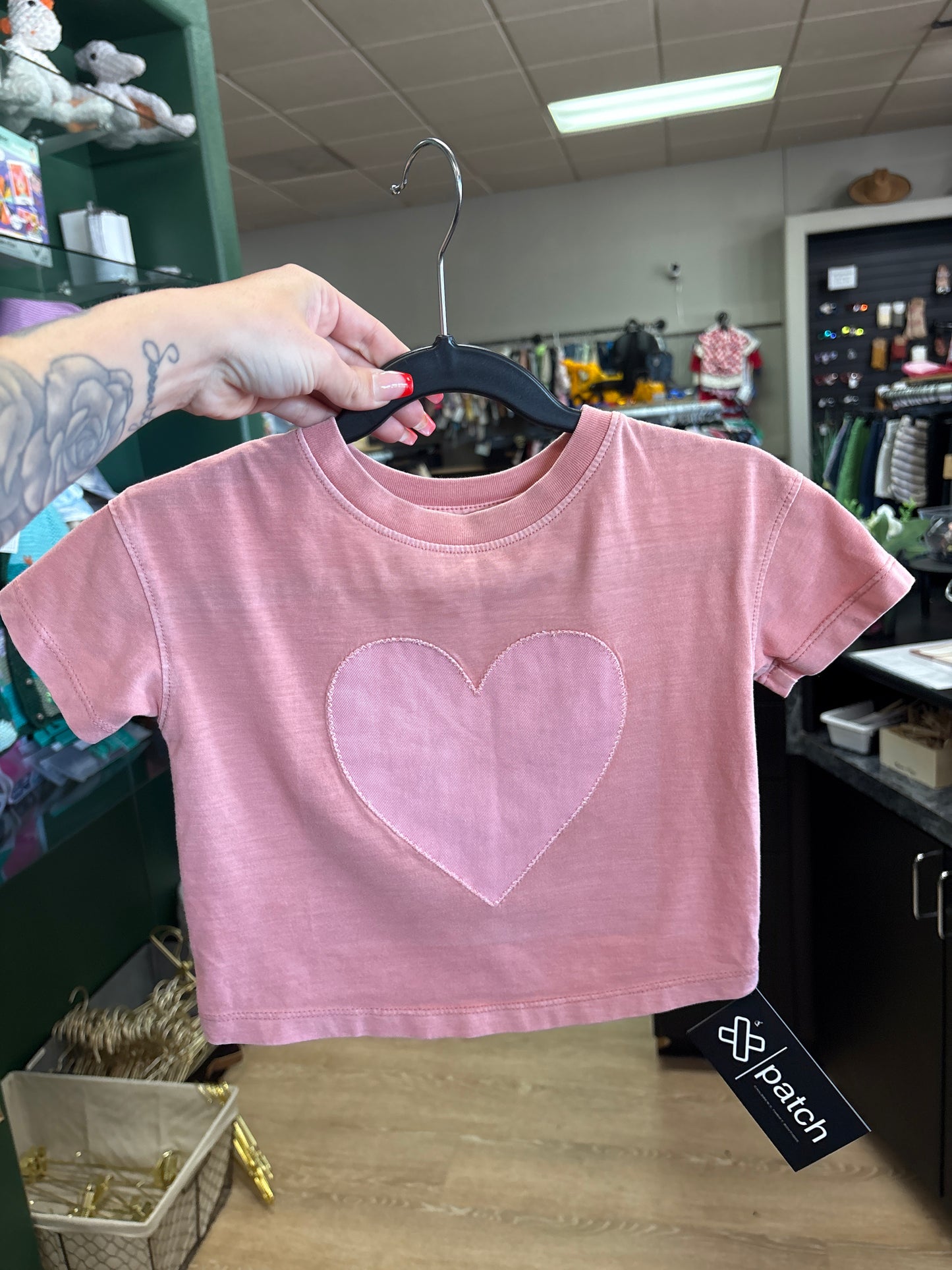18m Pink Heart Boxy Shirt