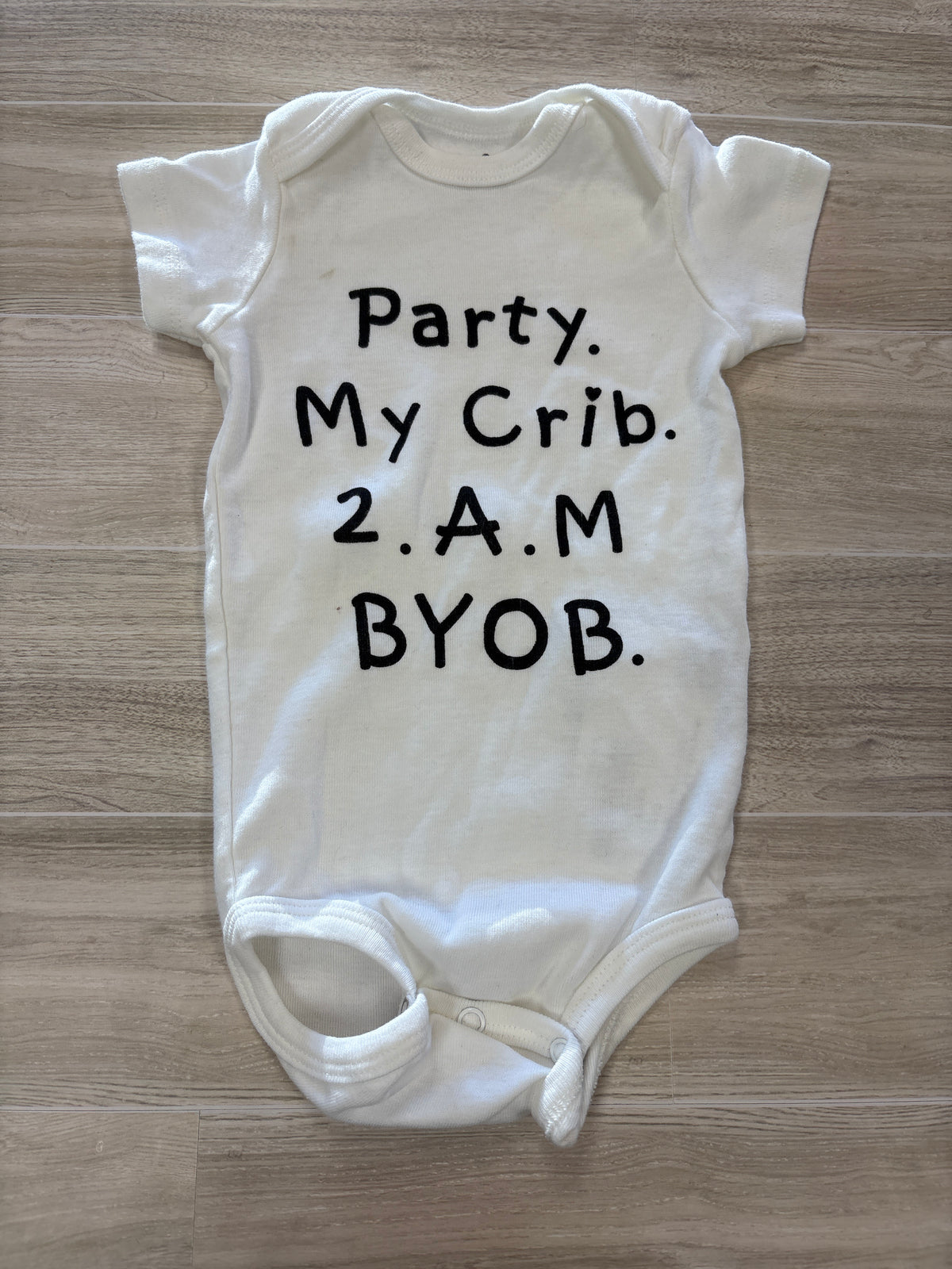 9m Party My Crib White Graphic Onesie - Blemish