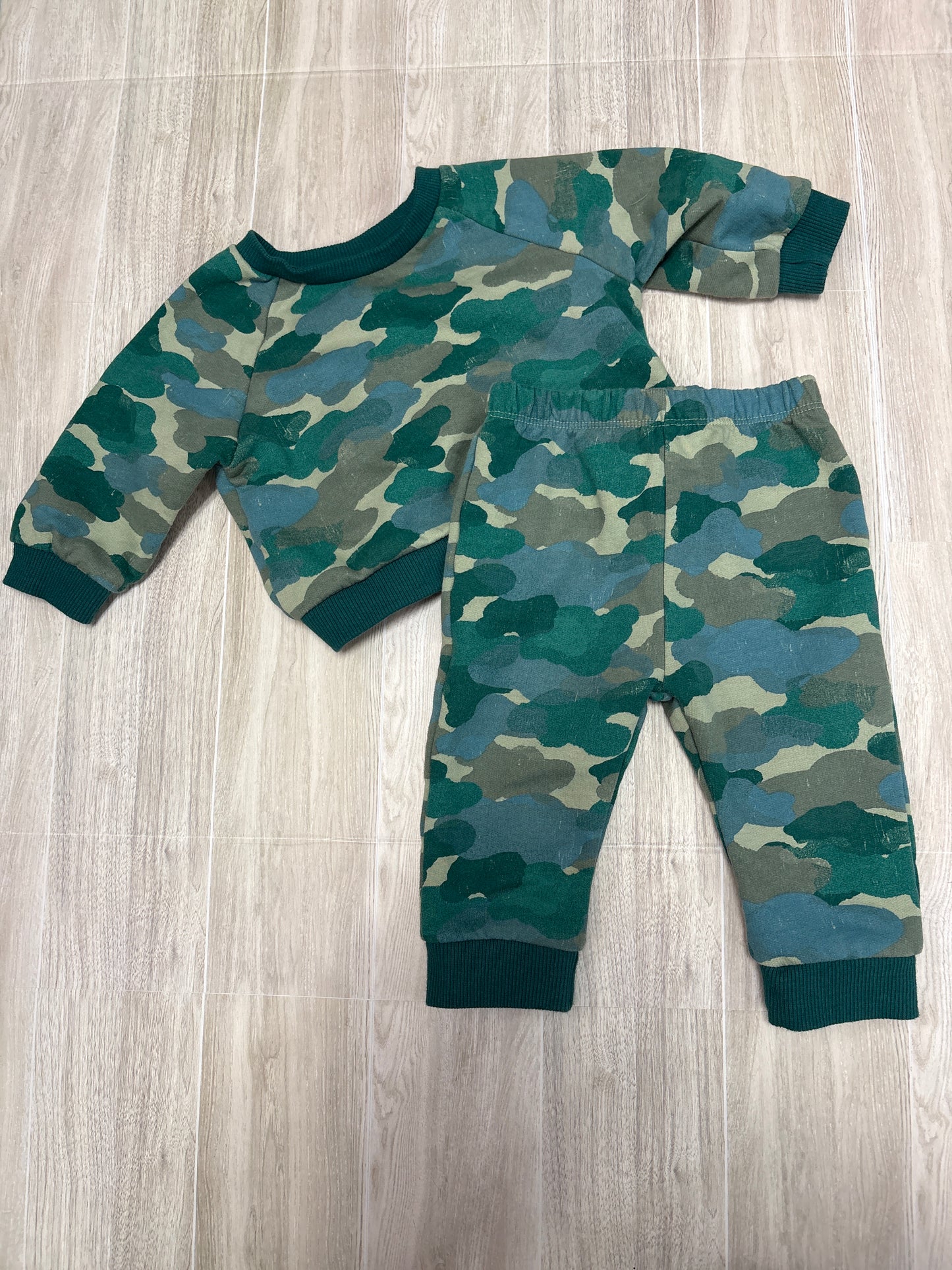 3-6m Green/Blue Camo 2 Piece Lounge Set