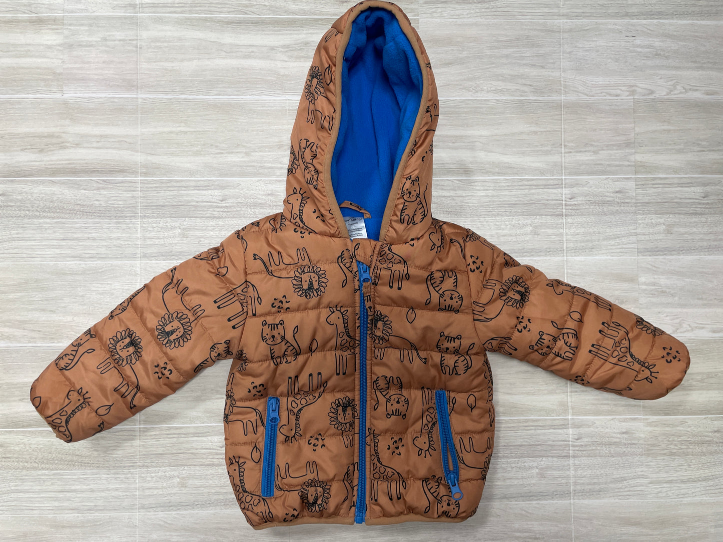 18m Rust Safari Animal Puffer Jacket