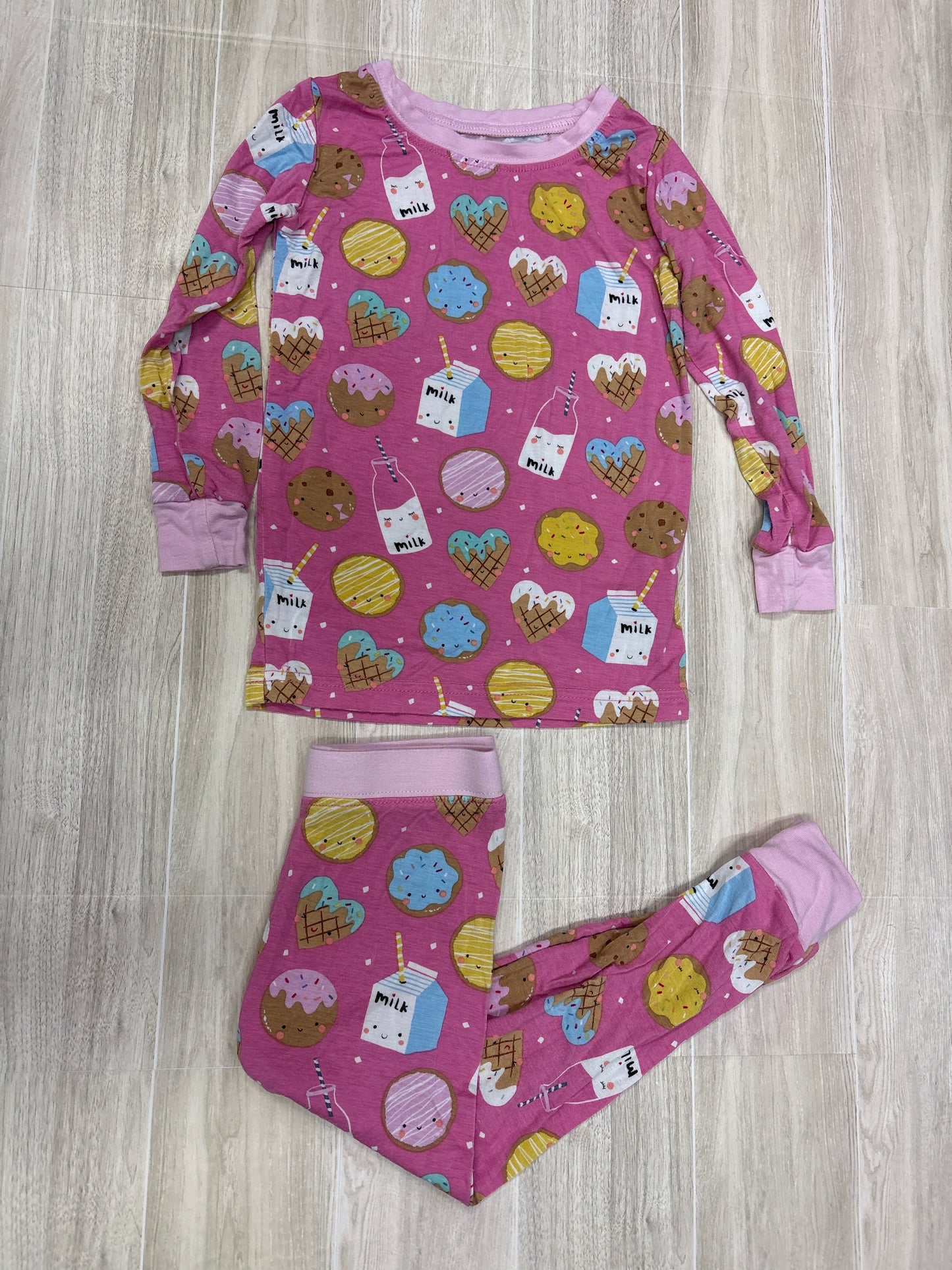 18-24m Little Sleepies Pink Milk & Cookies 2 Piece Lounge Set