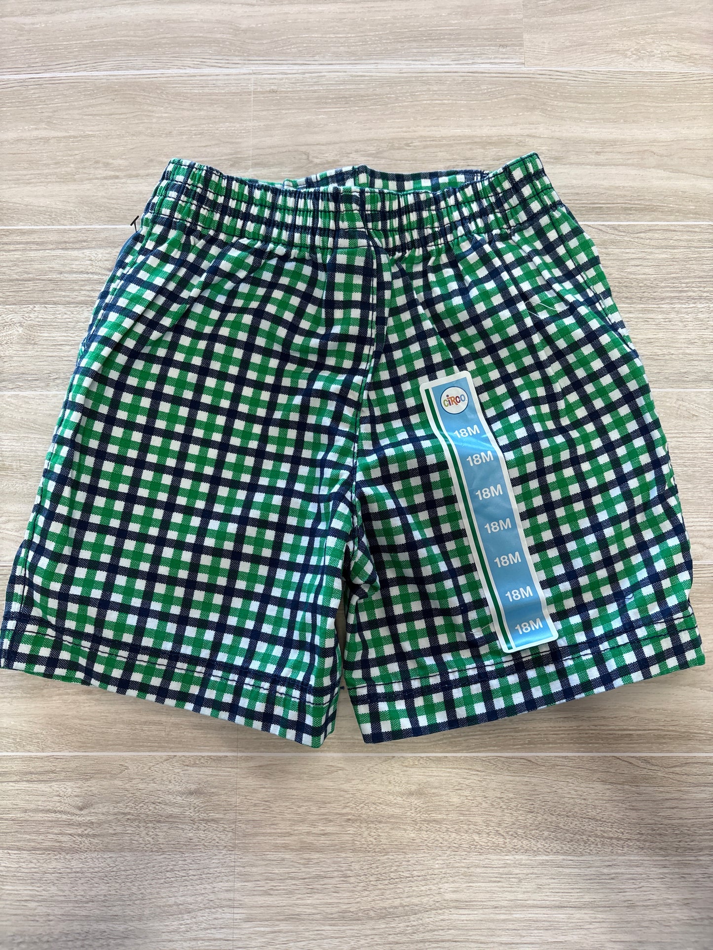 NWT 18m Blue/Green Plaid Short
