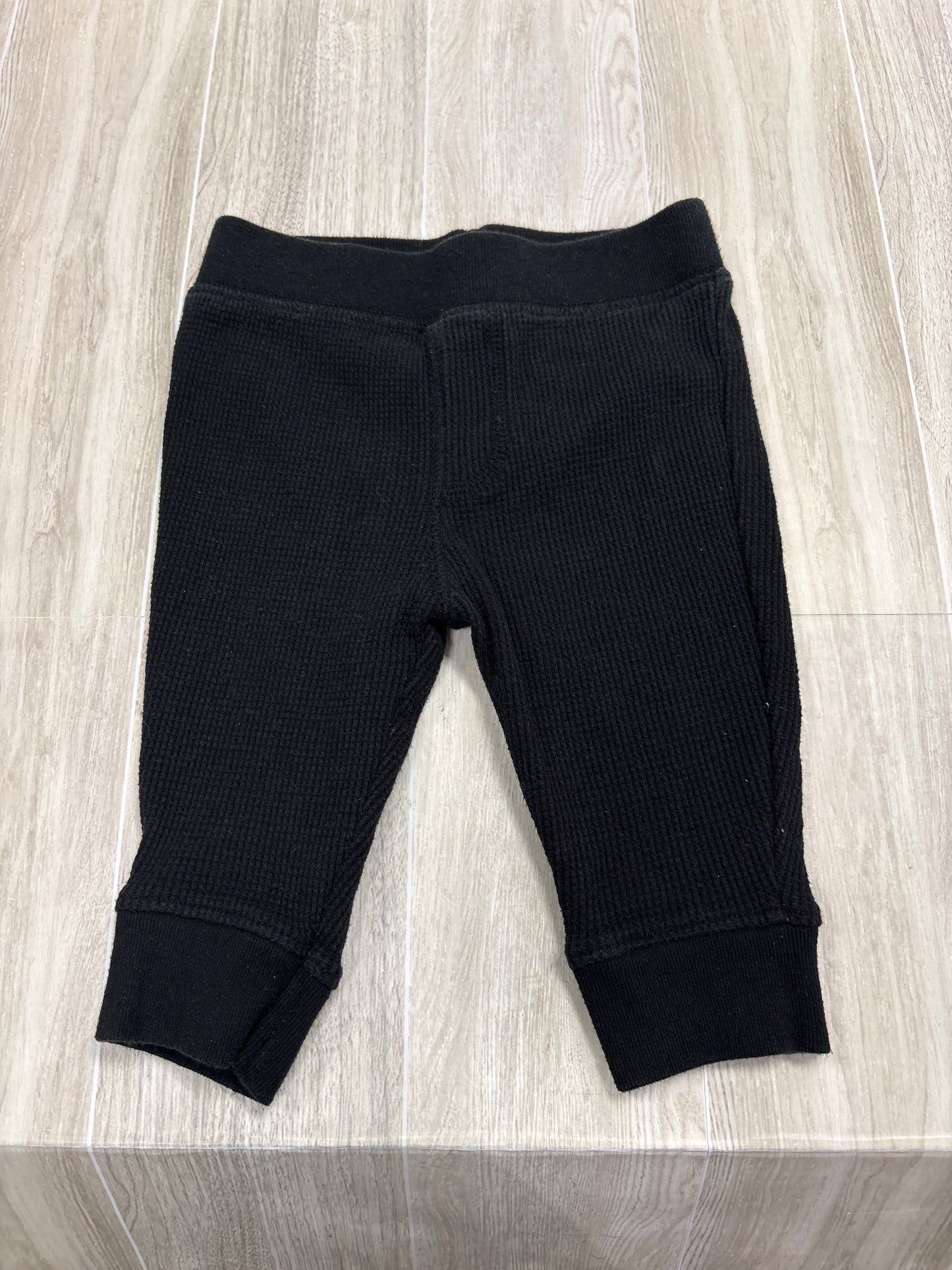 3-6m Black Waffle Knit Jogger