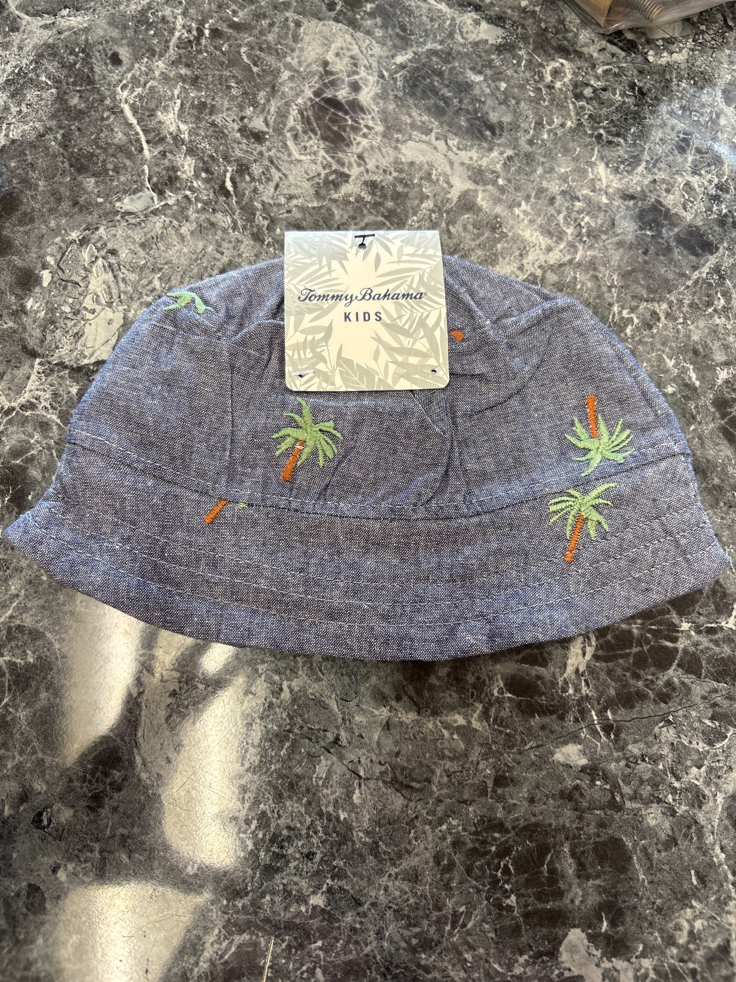 NWT Tommy Bahama Palm Stitched Bucket Hat