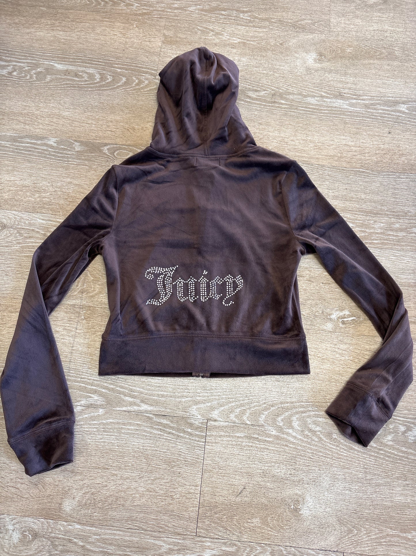 NWT Womens Small Juicy Couture Brown Sugar Velour Jacket