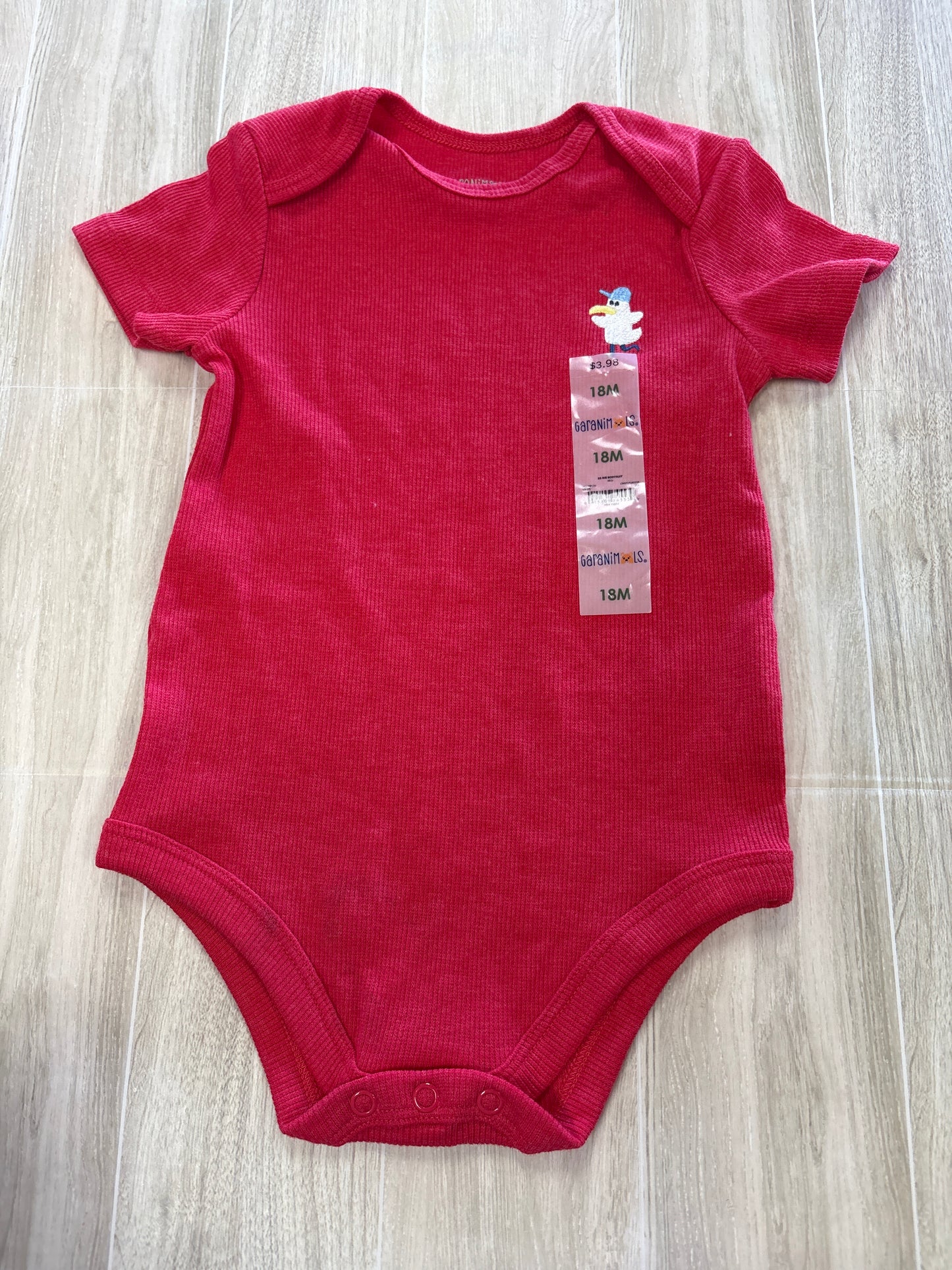 NWT 18m Embroidered Duck Red Onesie
