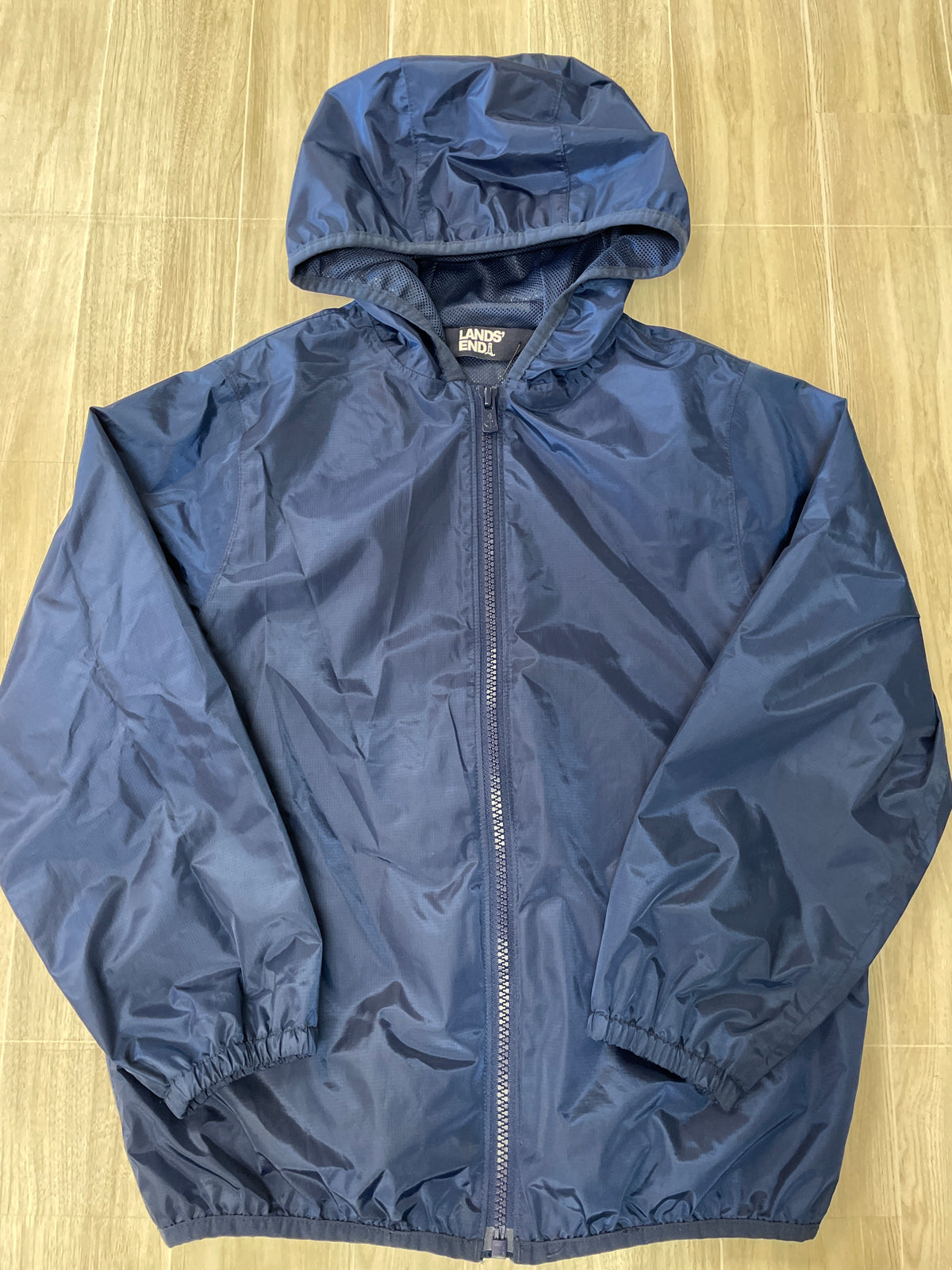 6/7 Navy Lands End Windbreaker Jacket