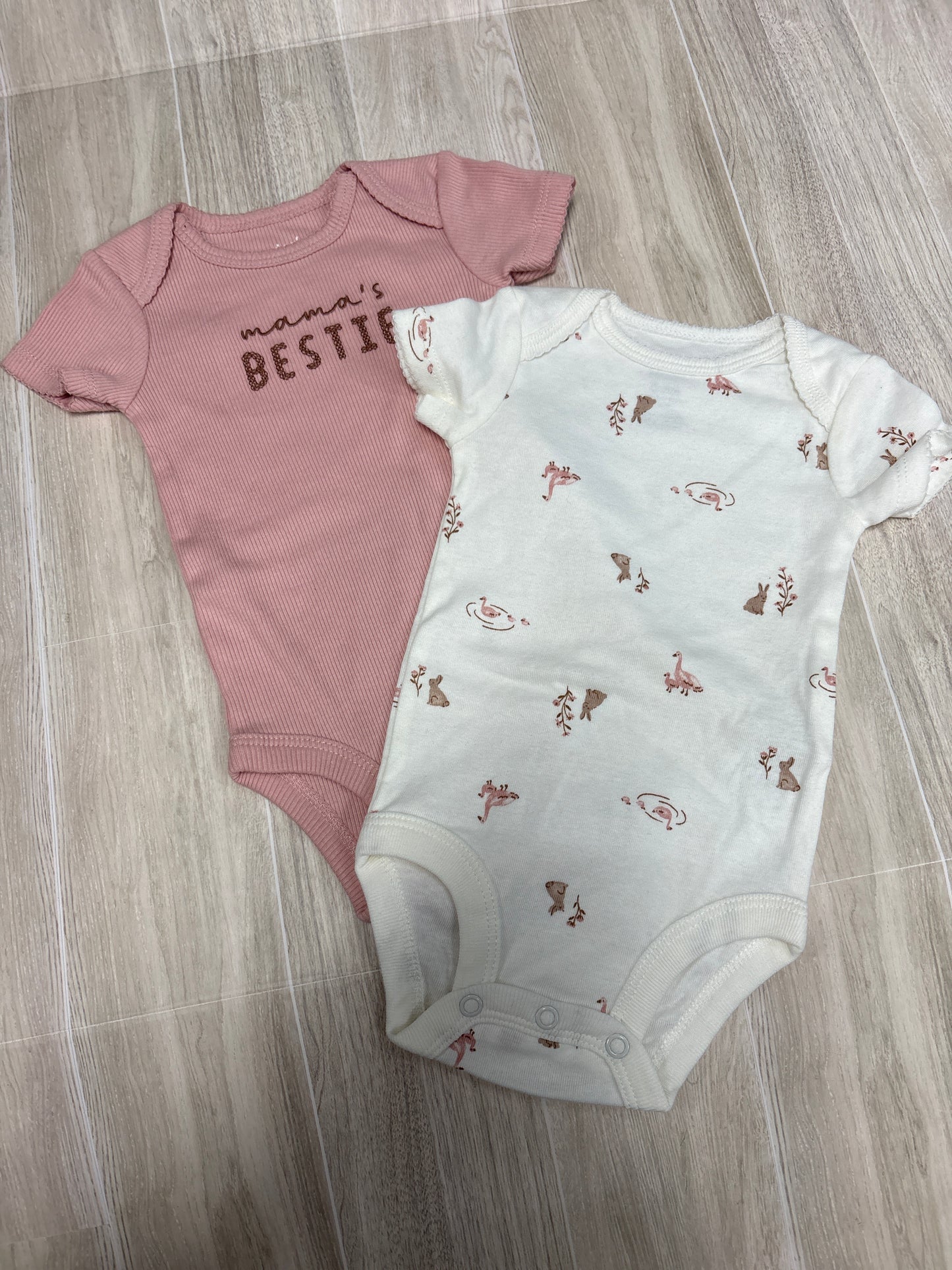 0-3m Mamas Bestie/Bunny 2 Pack Onesie