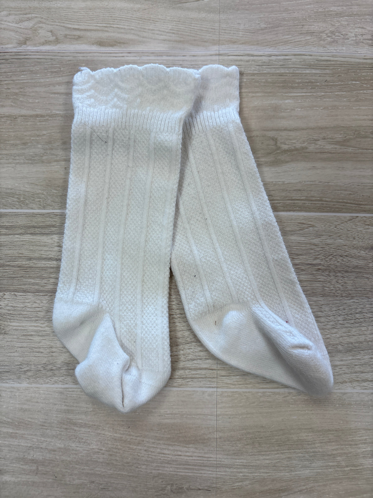 3-6m White Knee High Socks