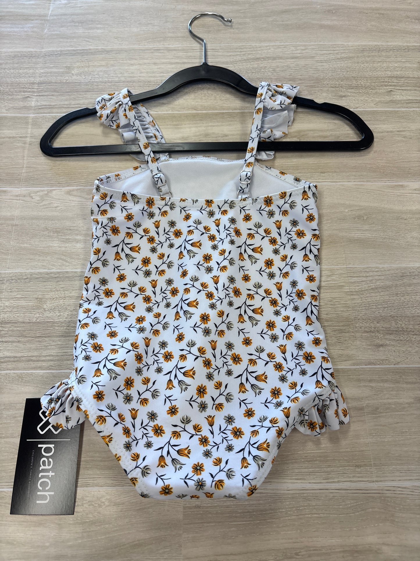 18-24m White Floral Swim Suit
