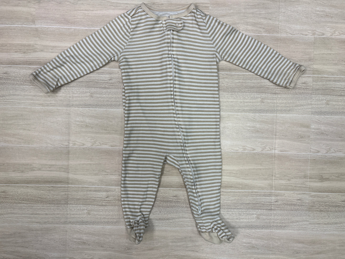 6-9m Nuetral Colored Footie Pajama 2 Pack