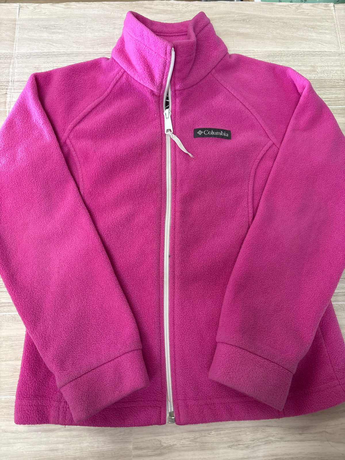 7/8 Columbia Pink Fleece Zip Up Jacket