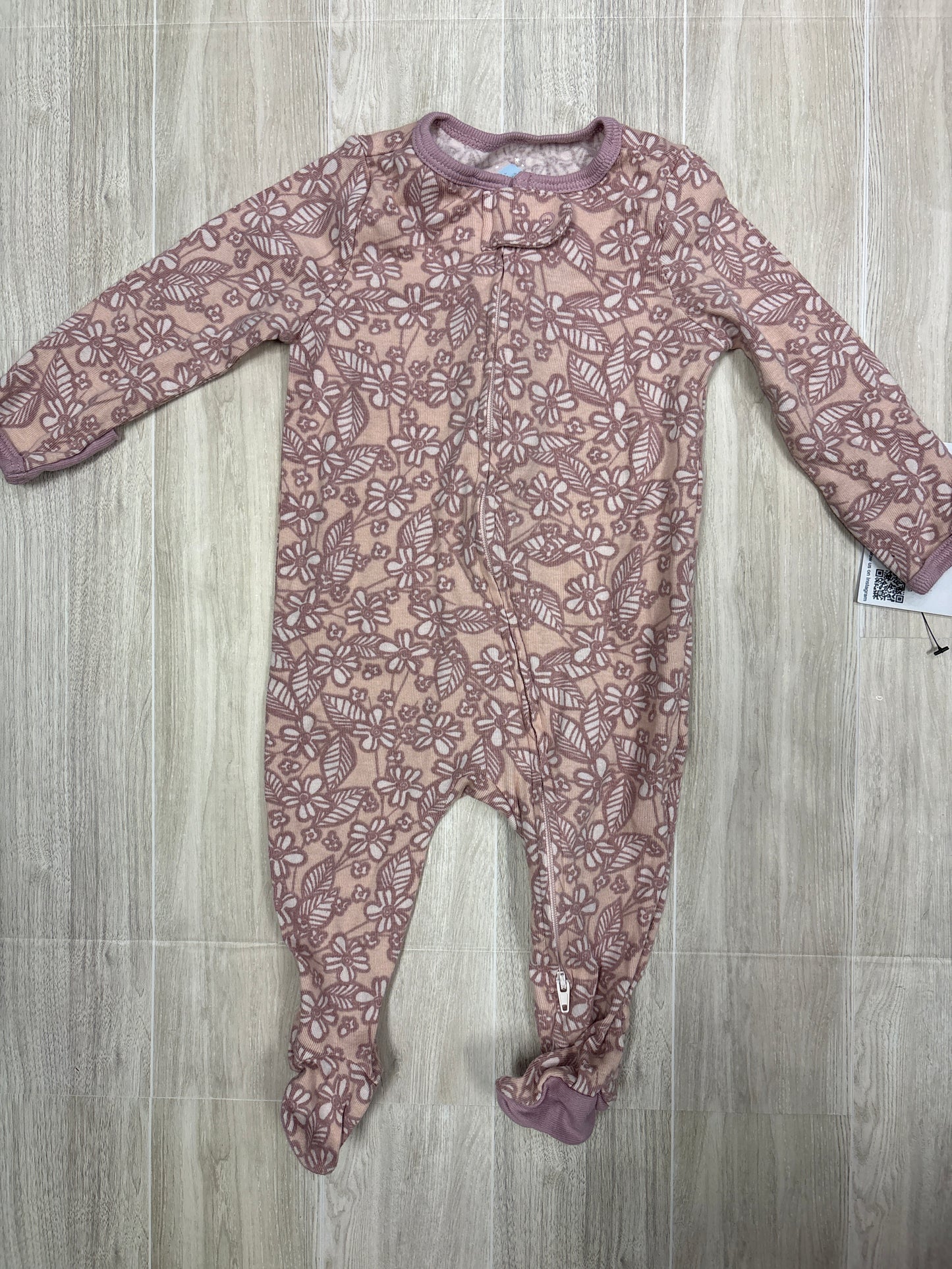 3-6m Light Mauve Floral Pajama