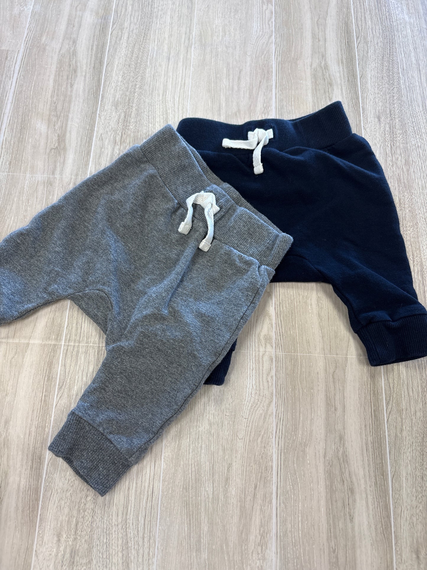 0-3m Navy/Grey Sweatpant 2 Pack