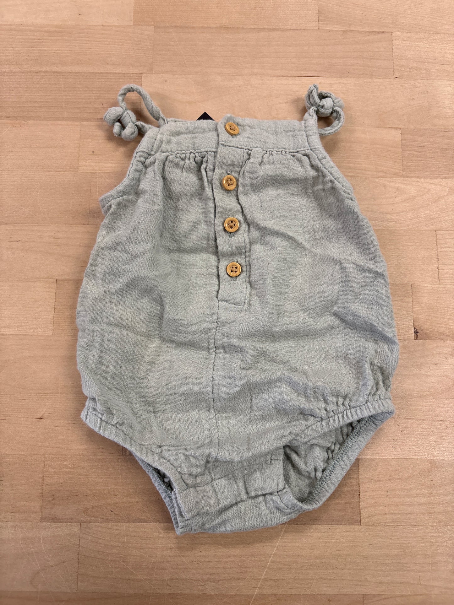 Newborn Organic Light Sage Romper