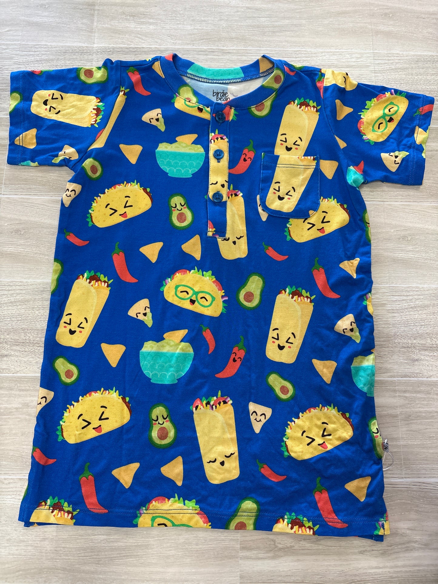 4/5T NWT Birdie Bean Blue Foodie Shirt