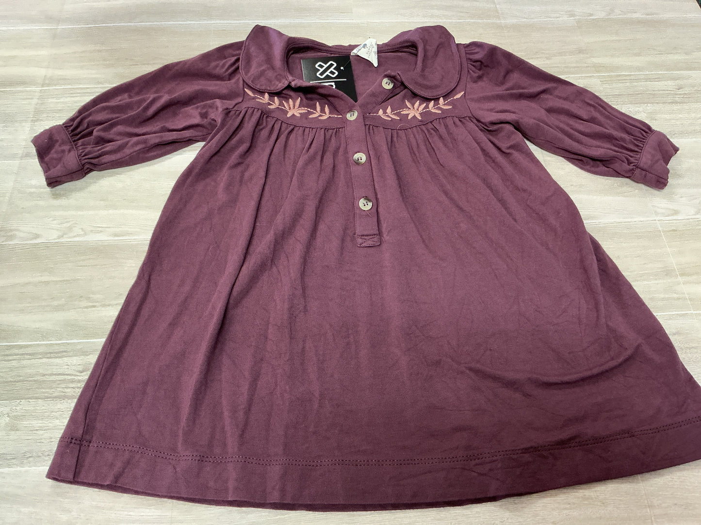 12-18m Kate Quinn Bamboo Plum Long Sleeve Dress