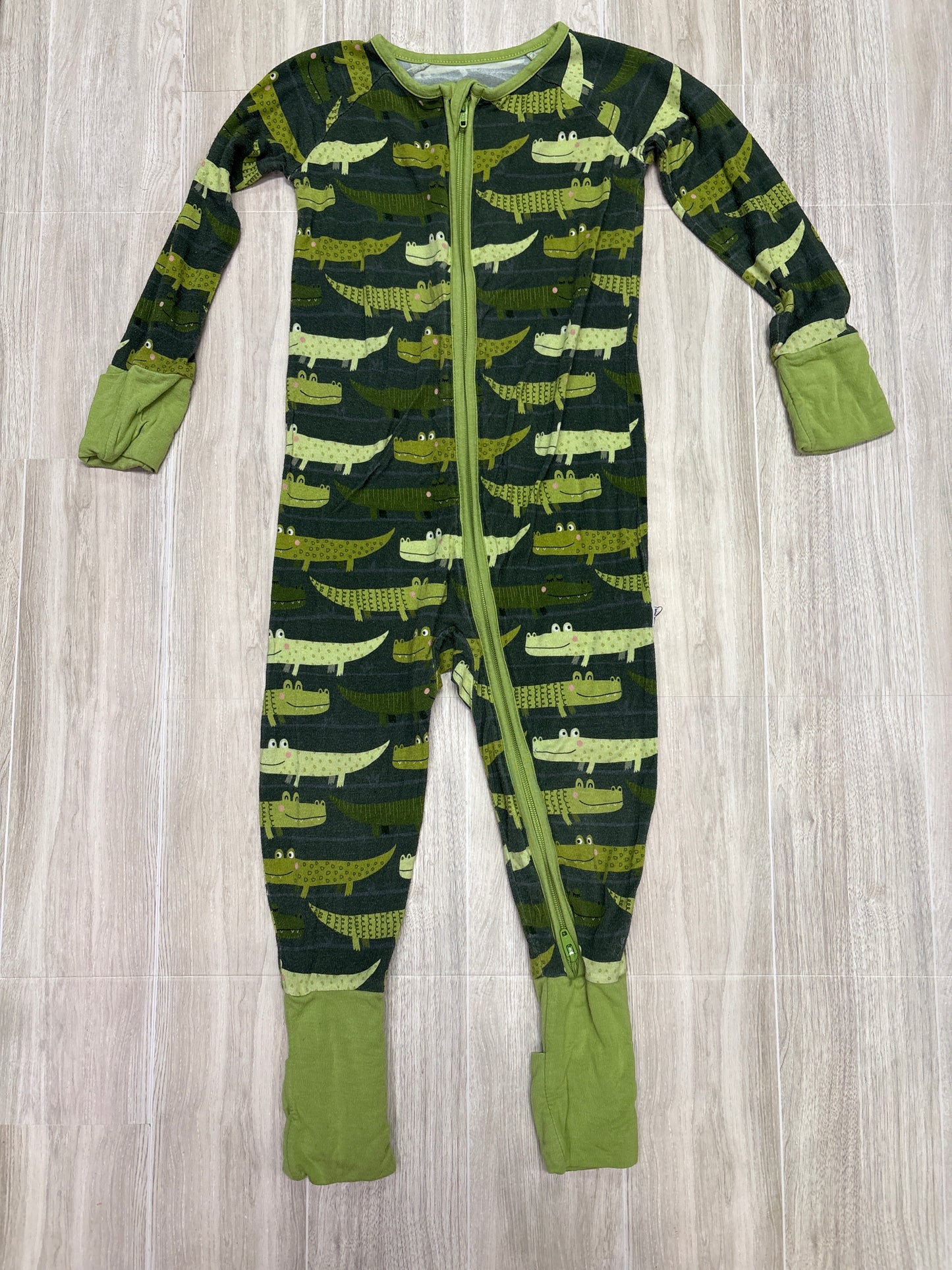 12-18m Little Sleepies Green Gators Pajama Romper