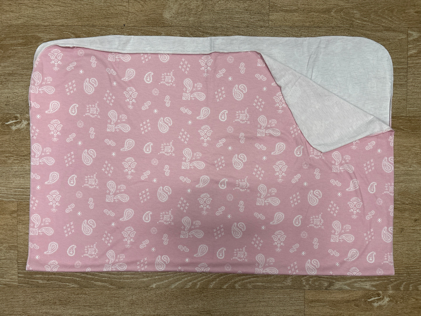Pink Paisley Print Swaddle Blanket