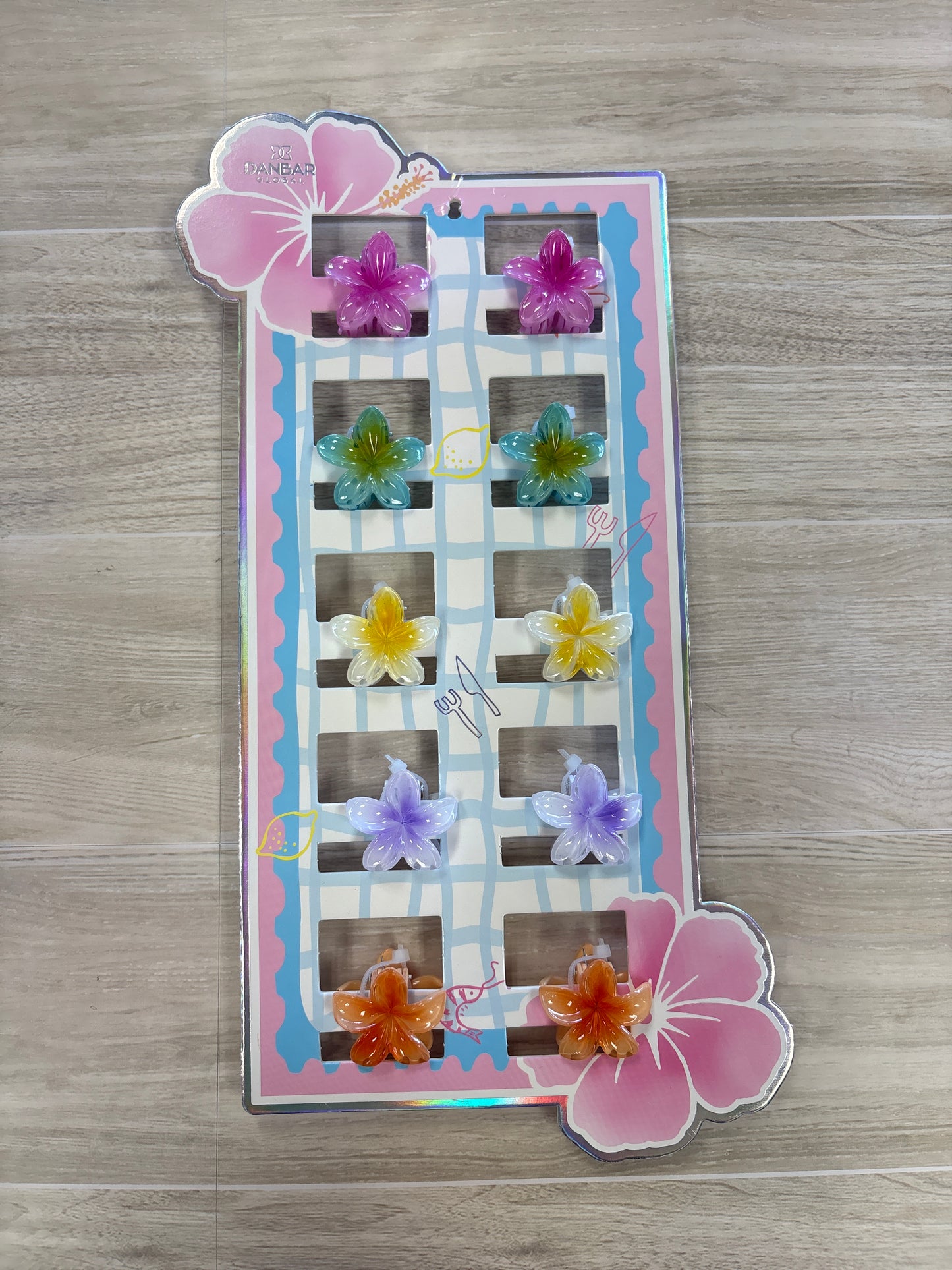 NWT Hair Clip Set - Tropical Flowers