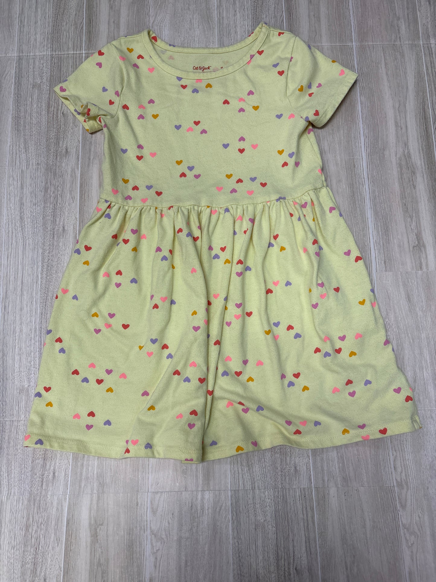 5T Yellow Mini Heart Dress
