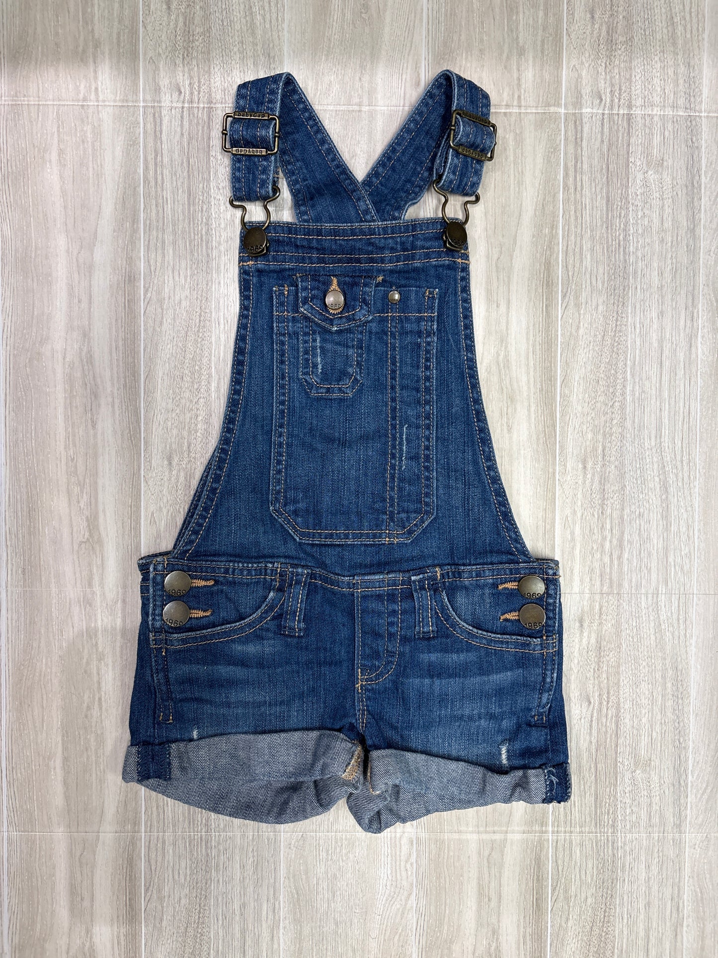 3/4 GAP Kids Medium Wash Overall