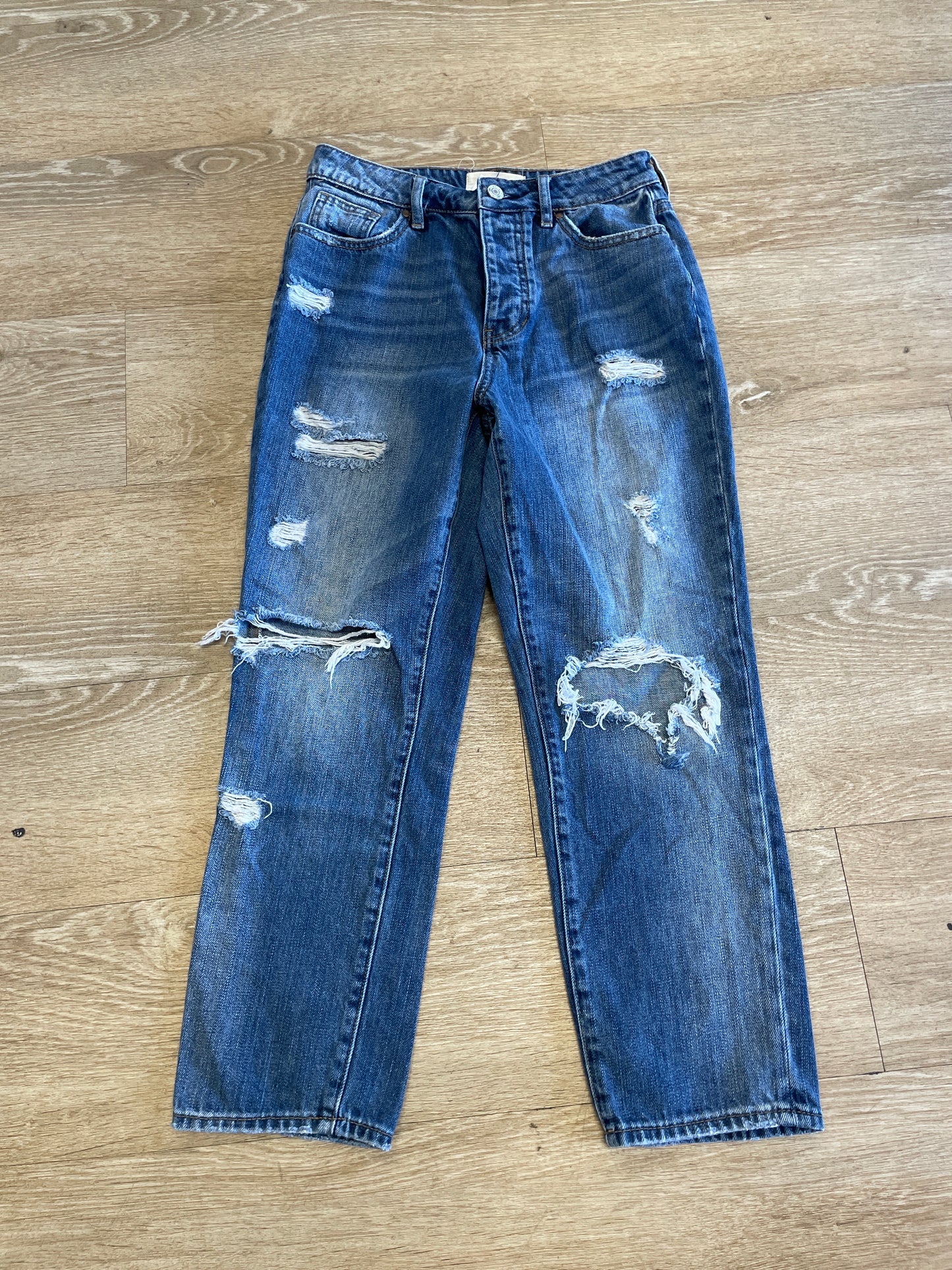 Womens 25 Pacsun Distressed Crop Denim Pant