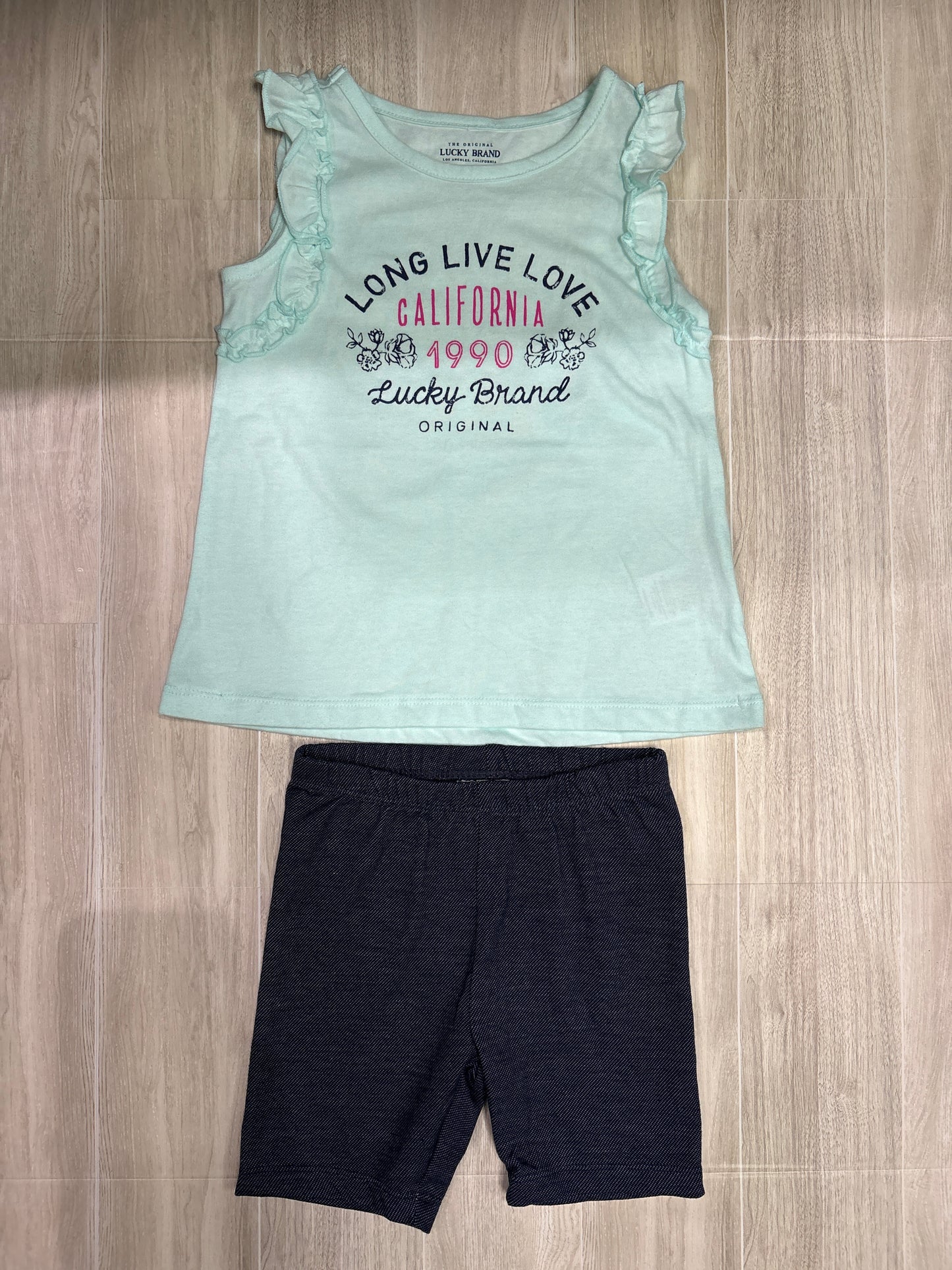 NWT 3T Lucky Brand Long Live Love Tee + Shorts Set