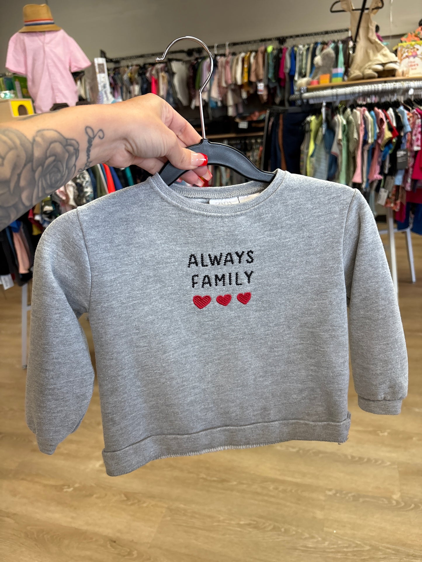 12-18m Zara Always Family Crewneck