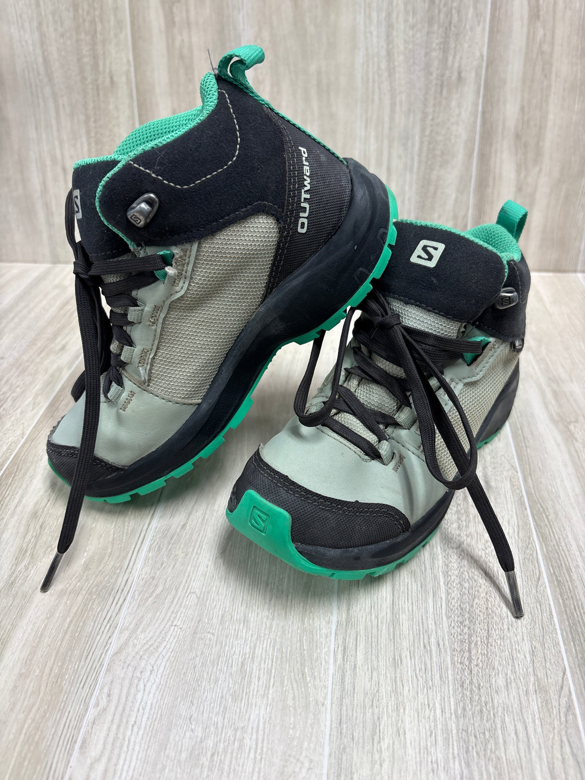 13c Salomon Grey/Black Waterproof Hiking Shoes