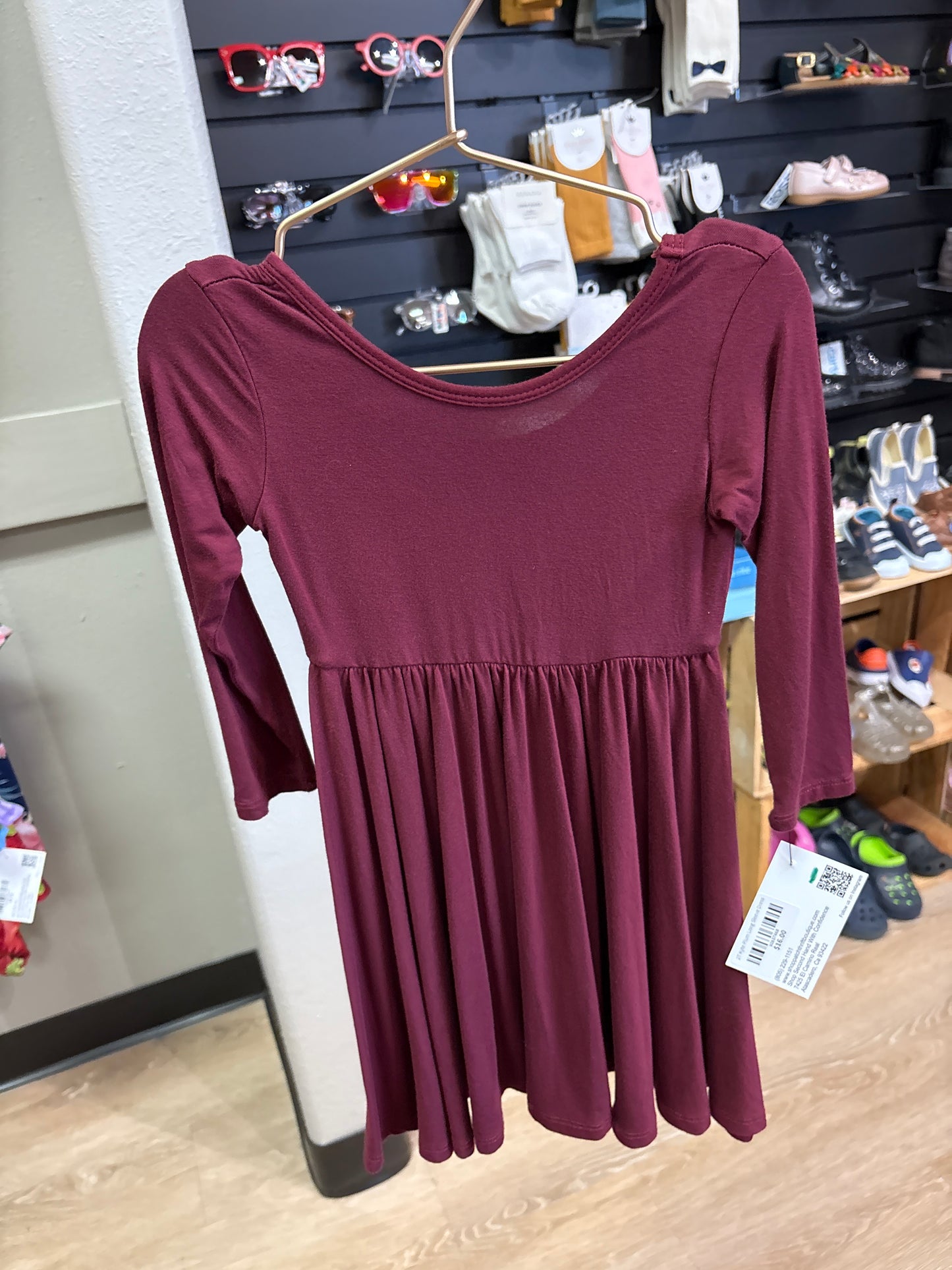 2T Kyte Plum Long Sleeve Dress