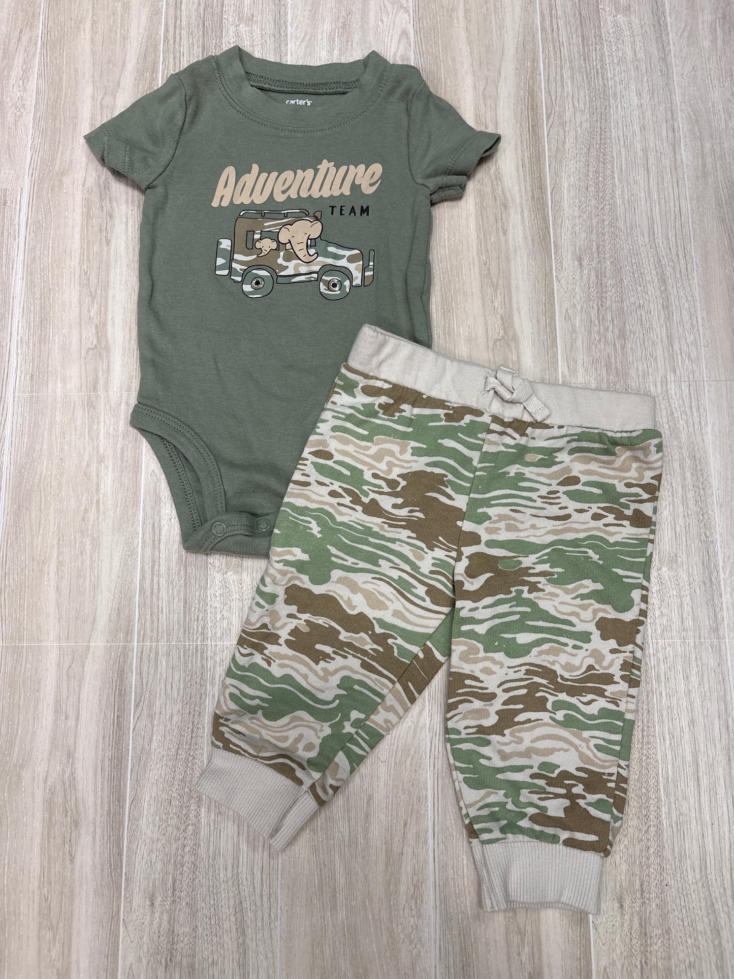 6m Adventure Team Green Camo 2 Piece Set