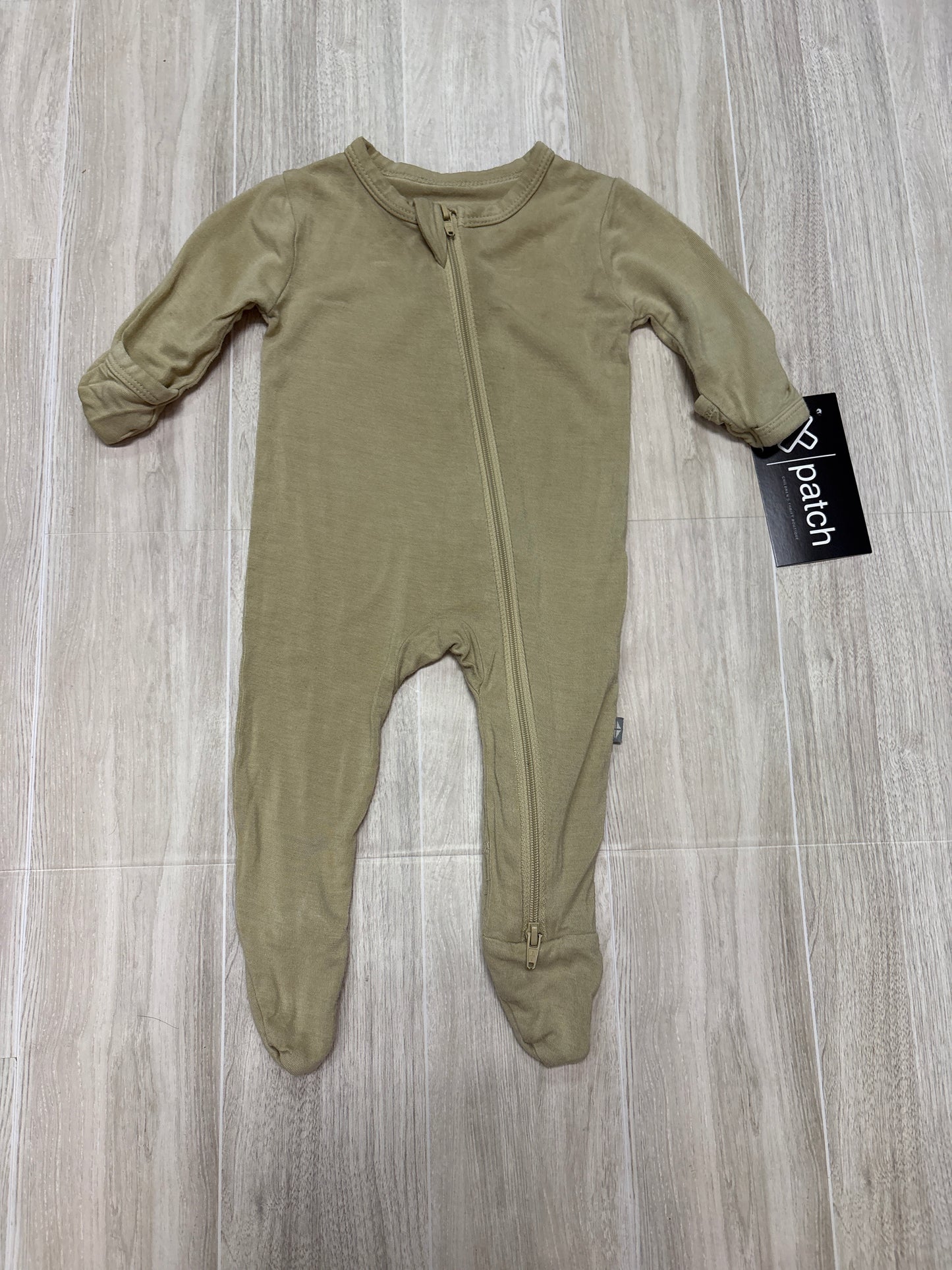 Newborn Kyte Footed Pajama - Light Olive