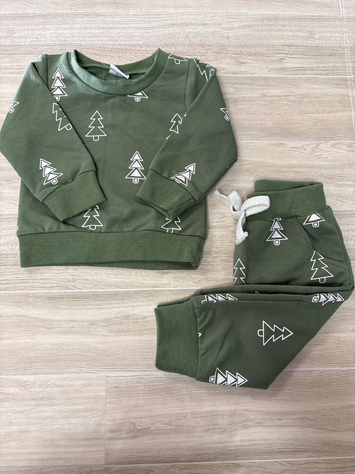 3-6m Green Trees 2 Piece Set