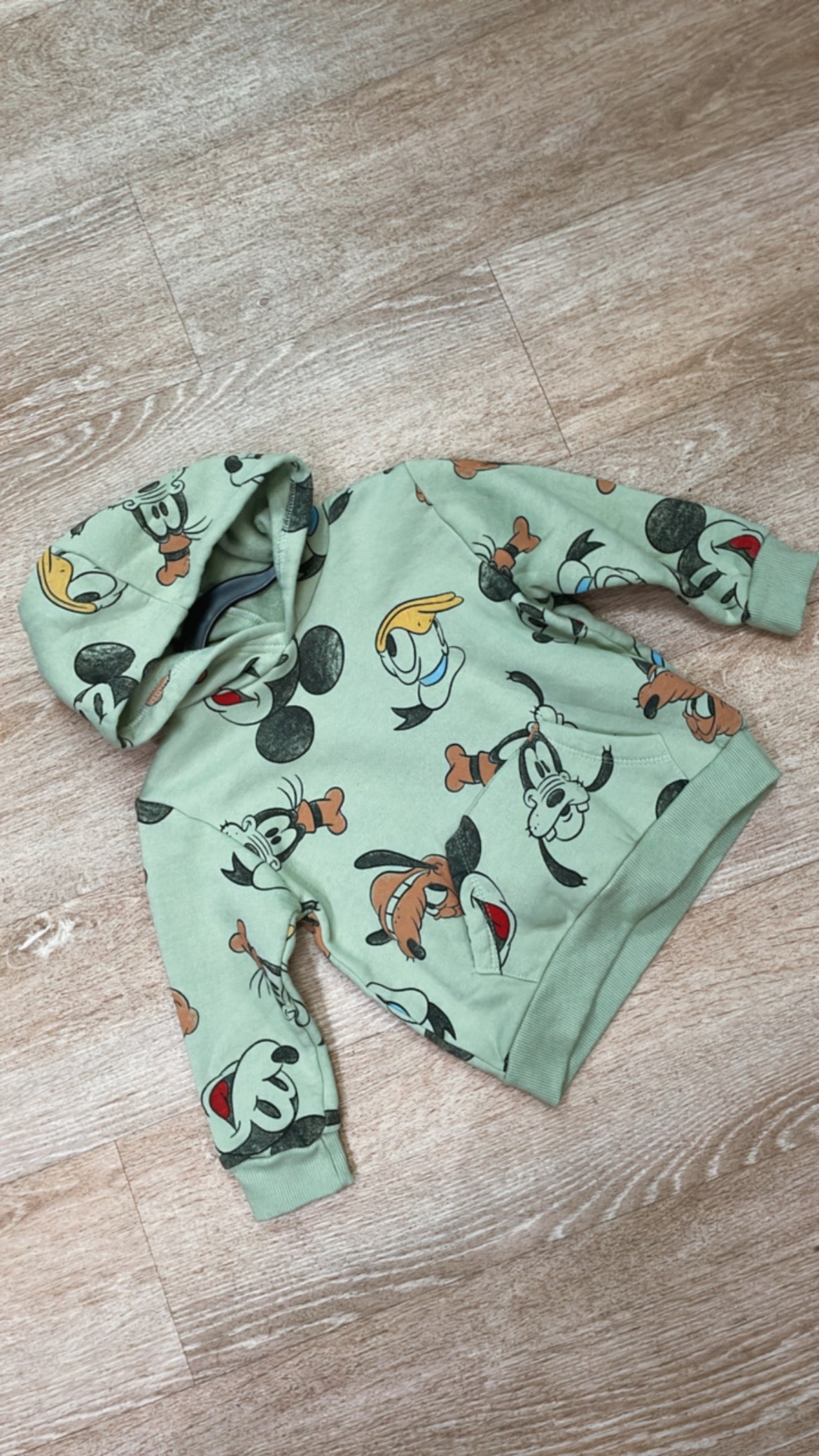 4T Mickey & Friends Green Hoodie