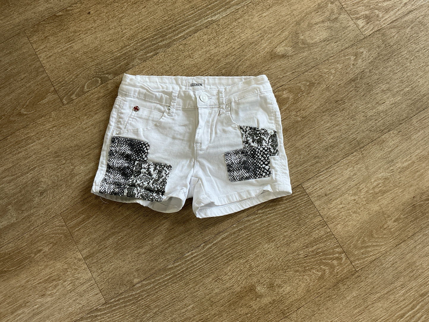 10 Hudson White Patched Shorts