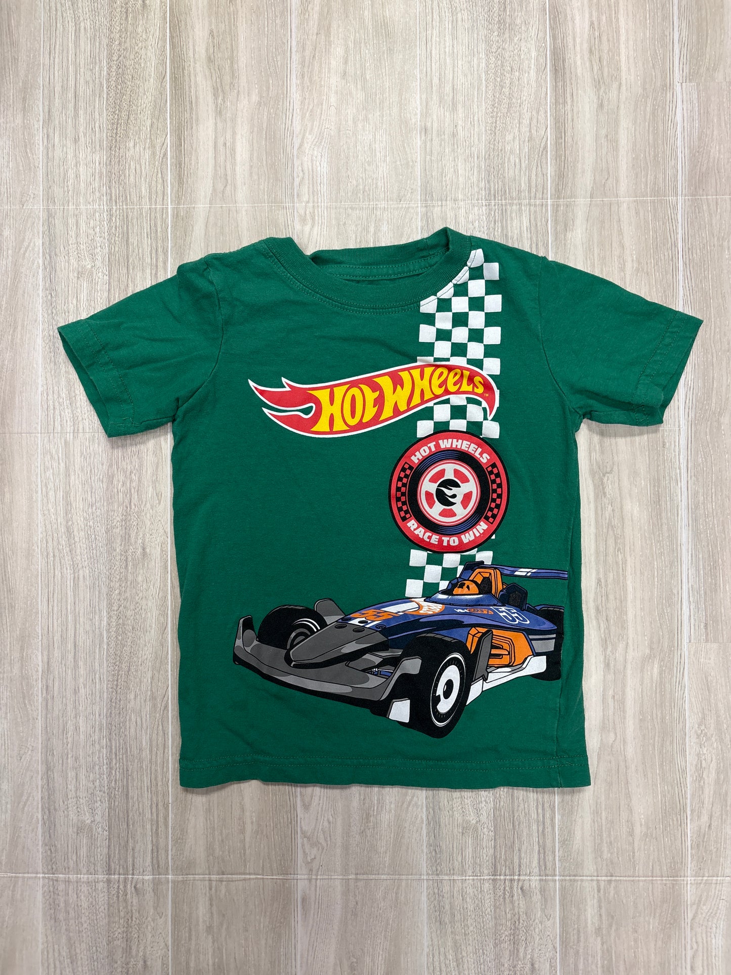 3T Hot Wheels Green Graphic Tee