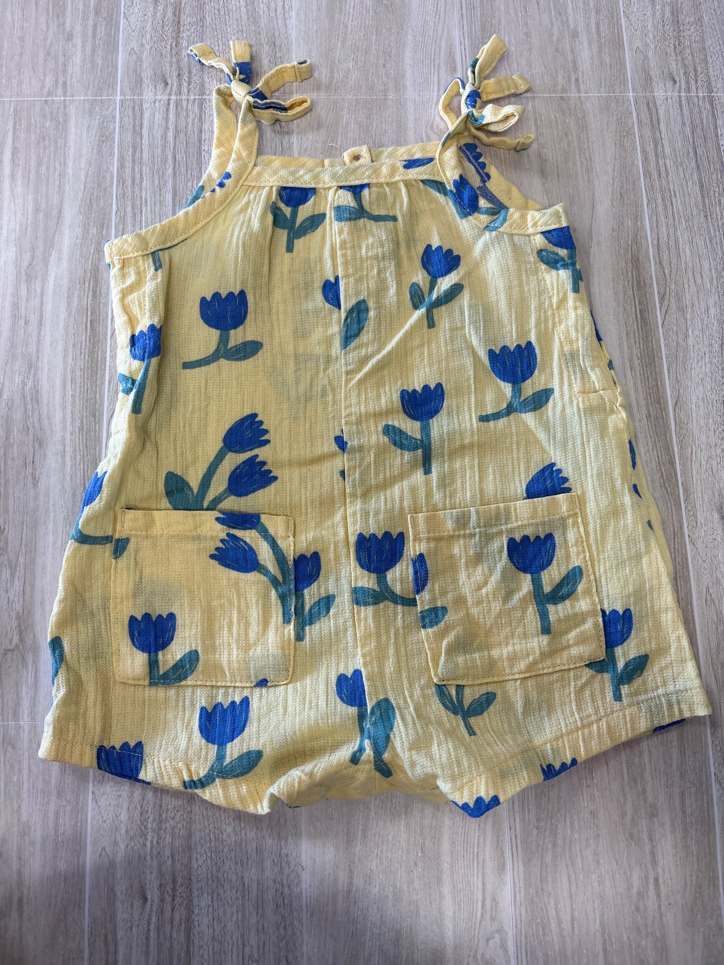6m Yellow/Blue Tulip Tank Romper