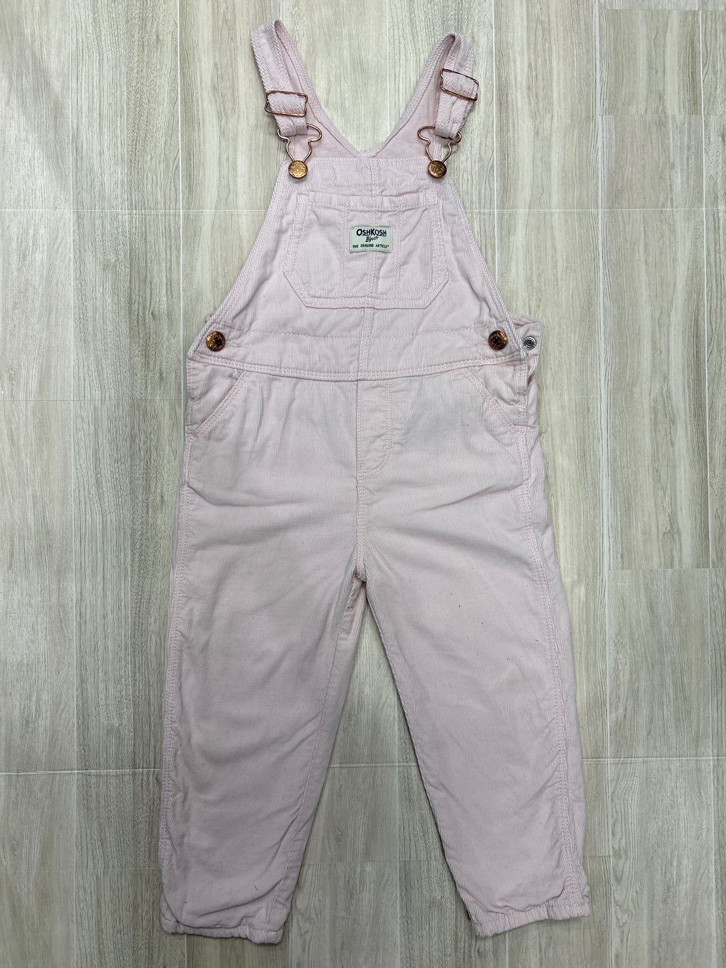 3T OshKosh Light Pink Corduroy Overalls
