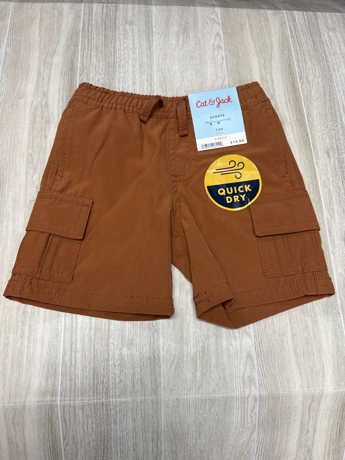 NWT 12m Rust Quick Dry Cargo Shorts