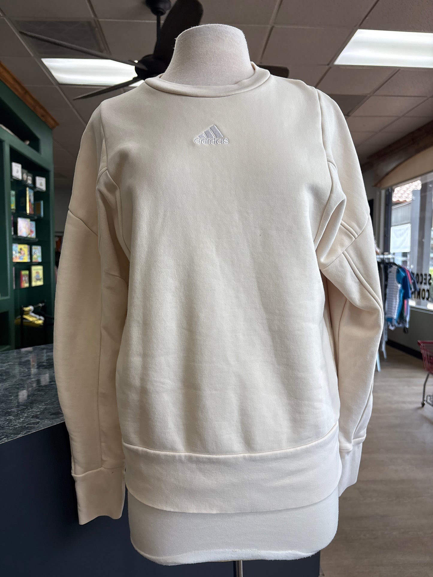 Womens Small Cream Adidas Crewneck