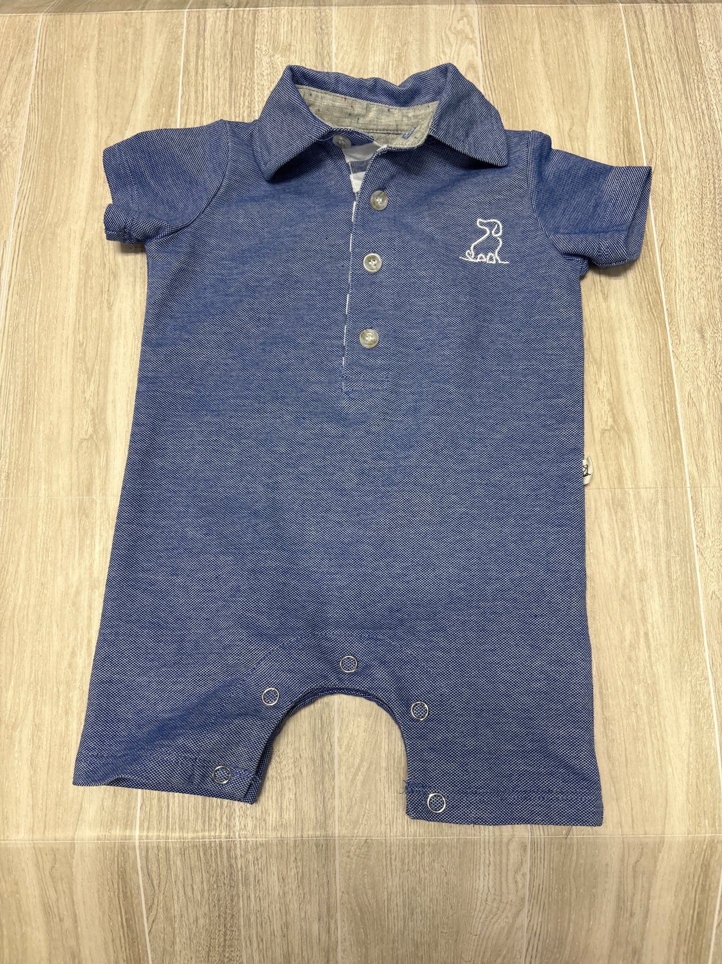 0-3m Me & Henry Blue Dog Romper