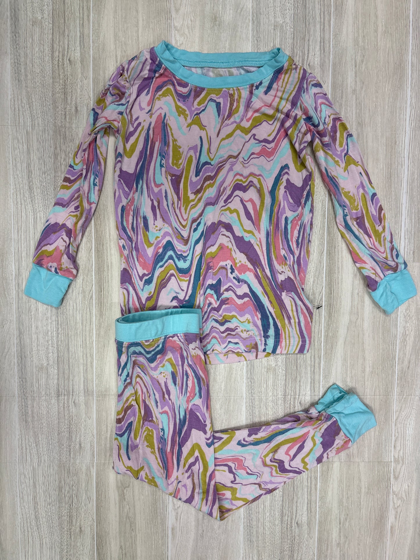 18-24m Little Sleepies Pastel Multi Marbled 2 Piece Lounge Set