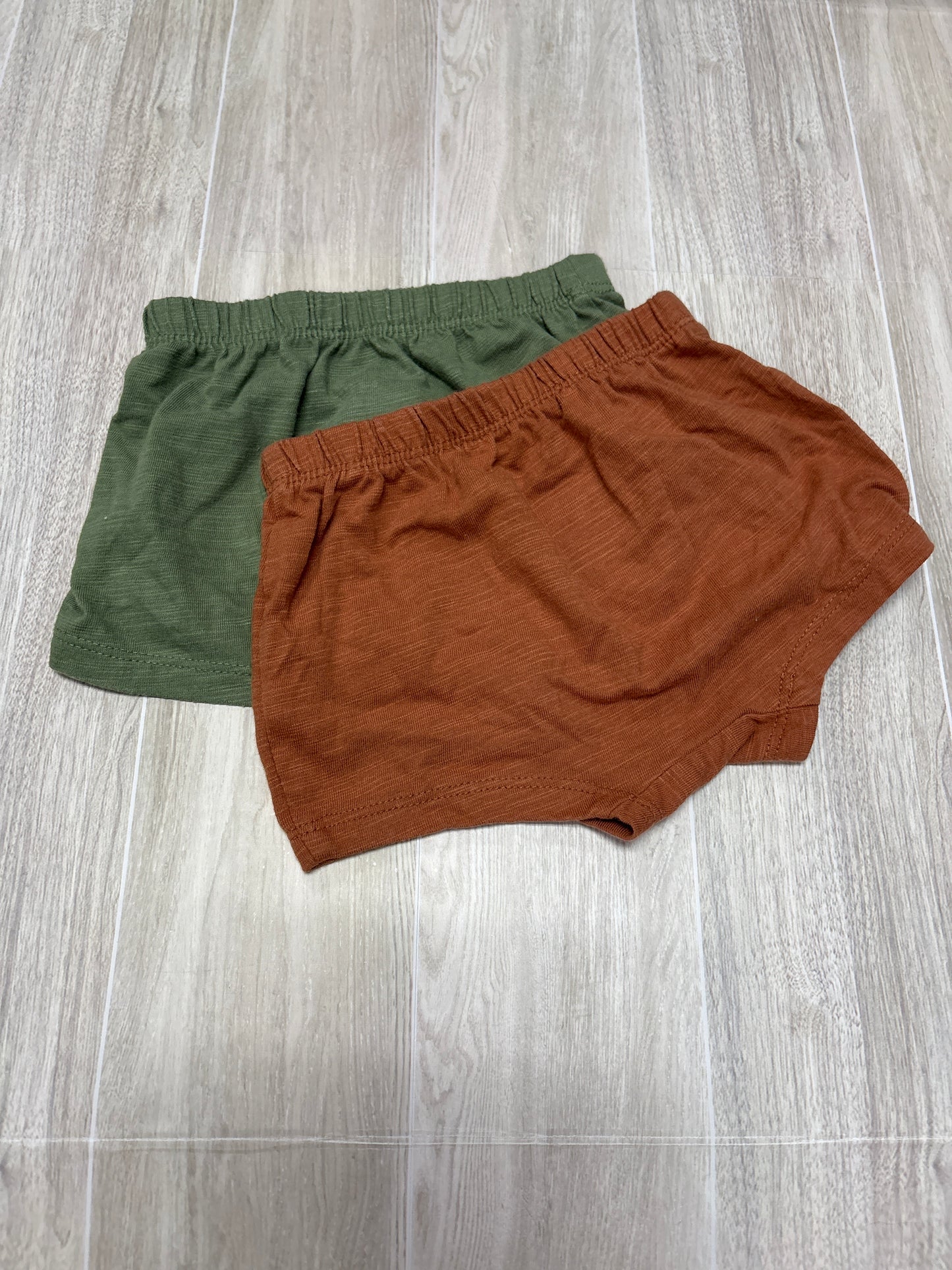 0-3m Shortie 2 Pack - Brown/Green