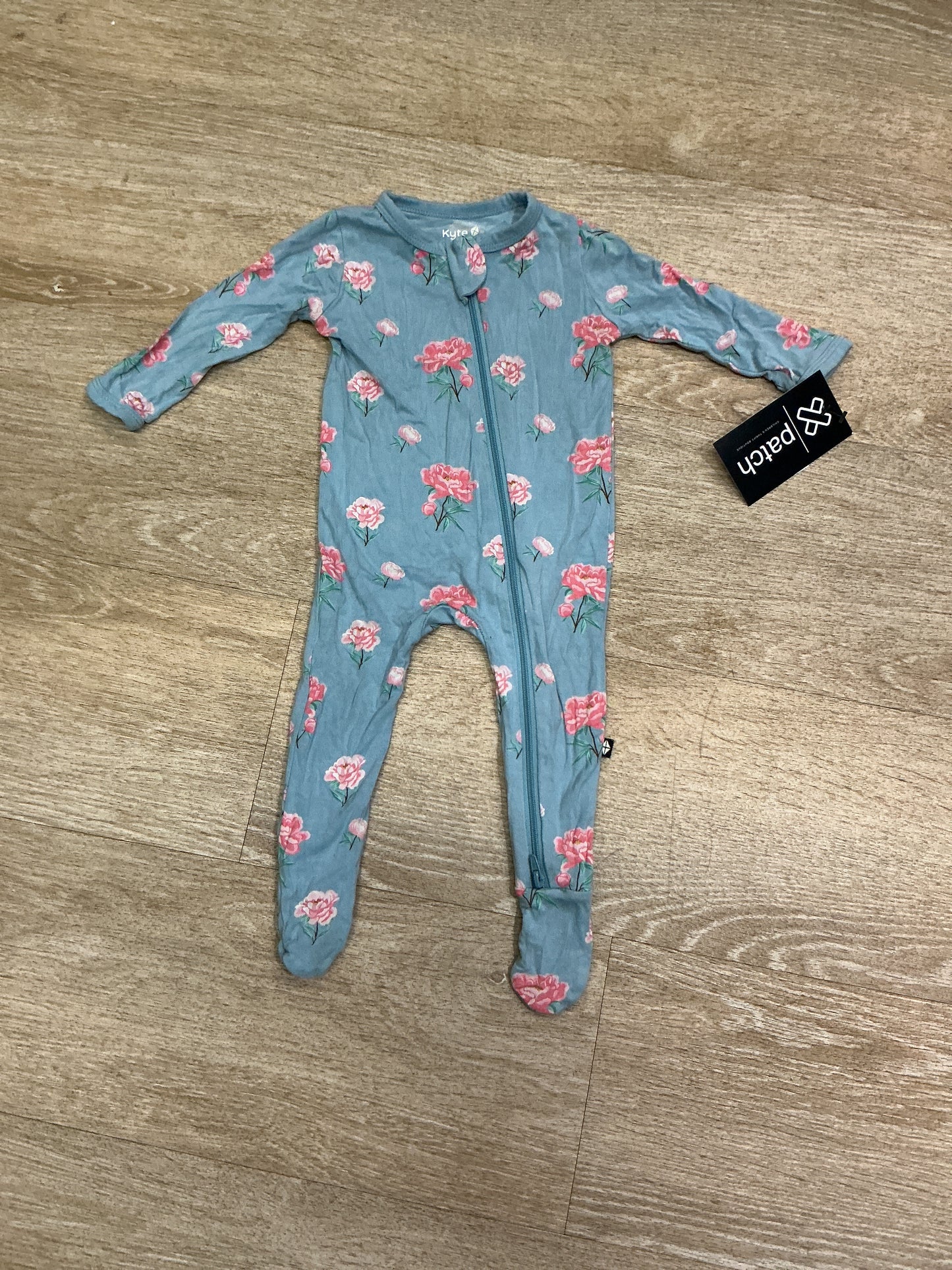 3-6m Kyte Baby Blue Floral Pajama