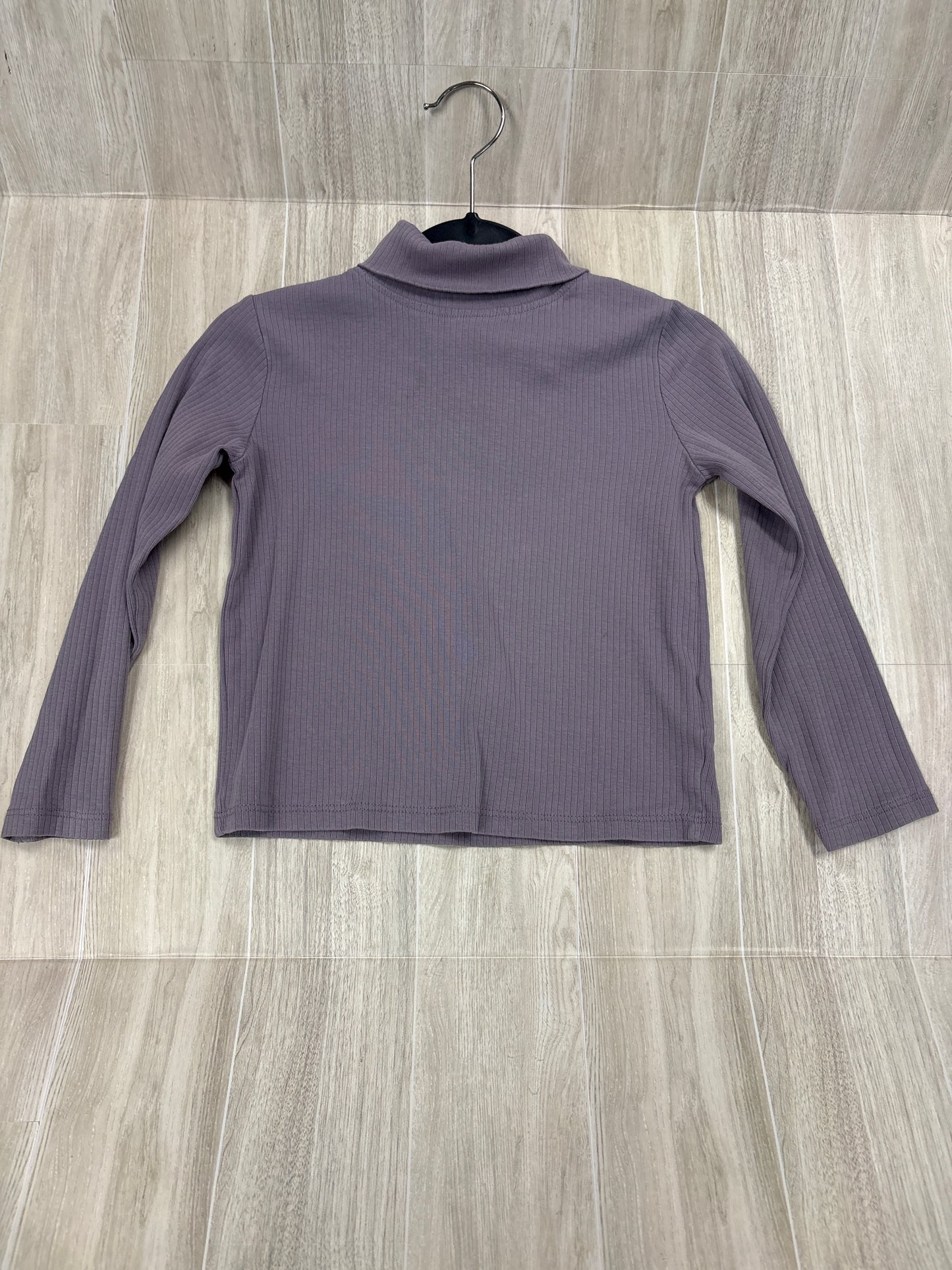 5/6 Lavender Ribbed Mock Neck Long Sleeve