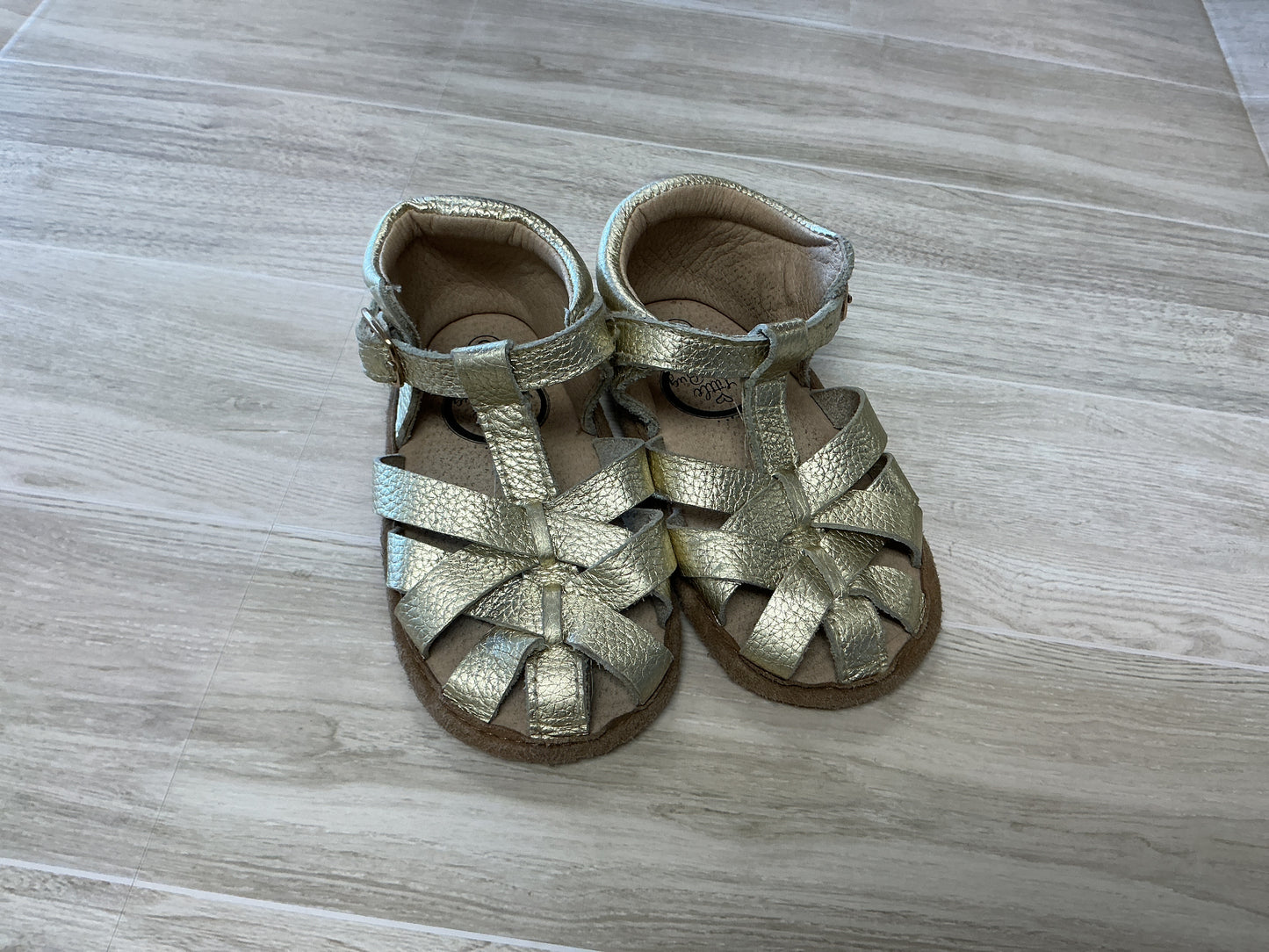 6c Gold Strap Sandals