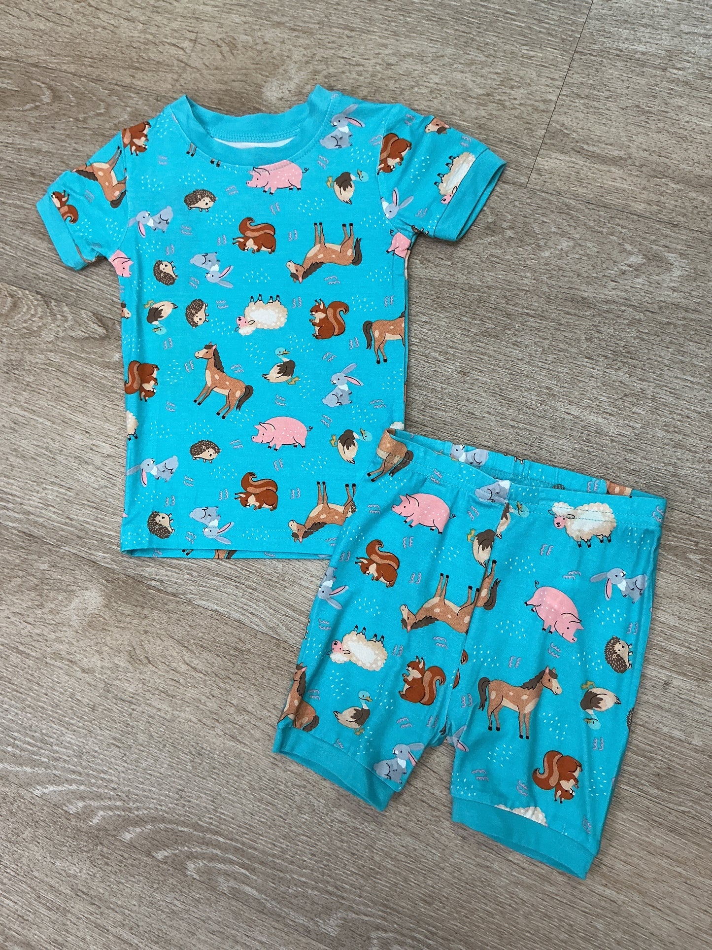 nwt-farm-animal-shortie-set