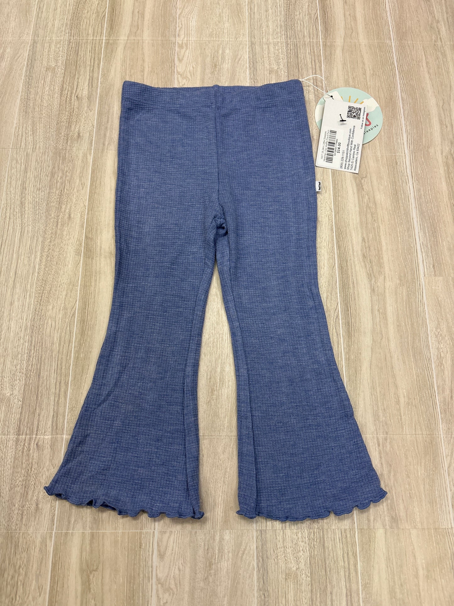 NWT 18-24m Little Sleepies Heathered Lilac Waffle Flare Pant