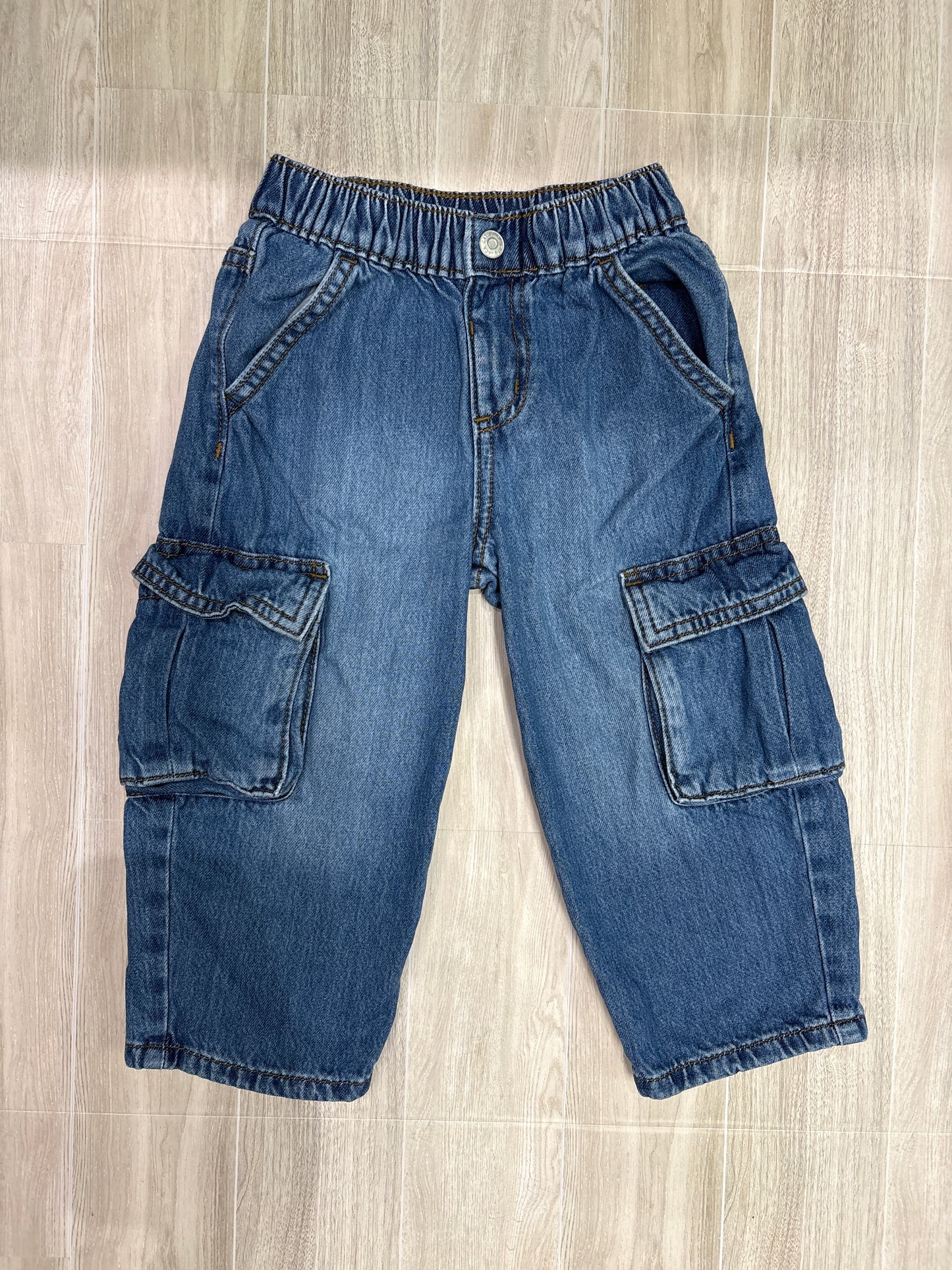2T Medium Wash Cargo Denim